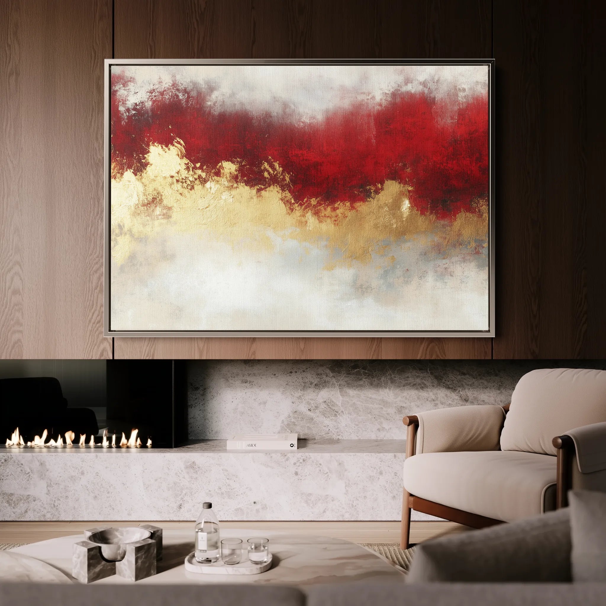 Abstract 372 Canvas Art 60 x 40 cm / Black