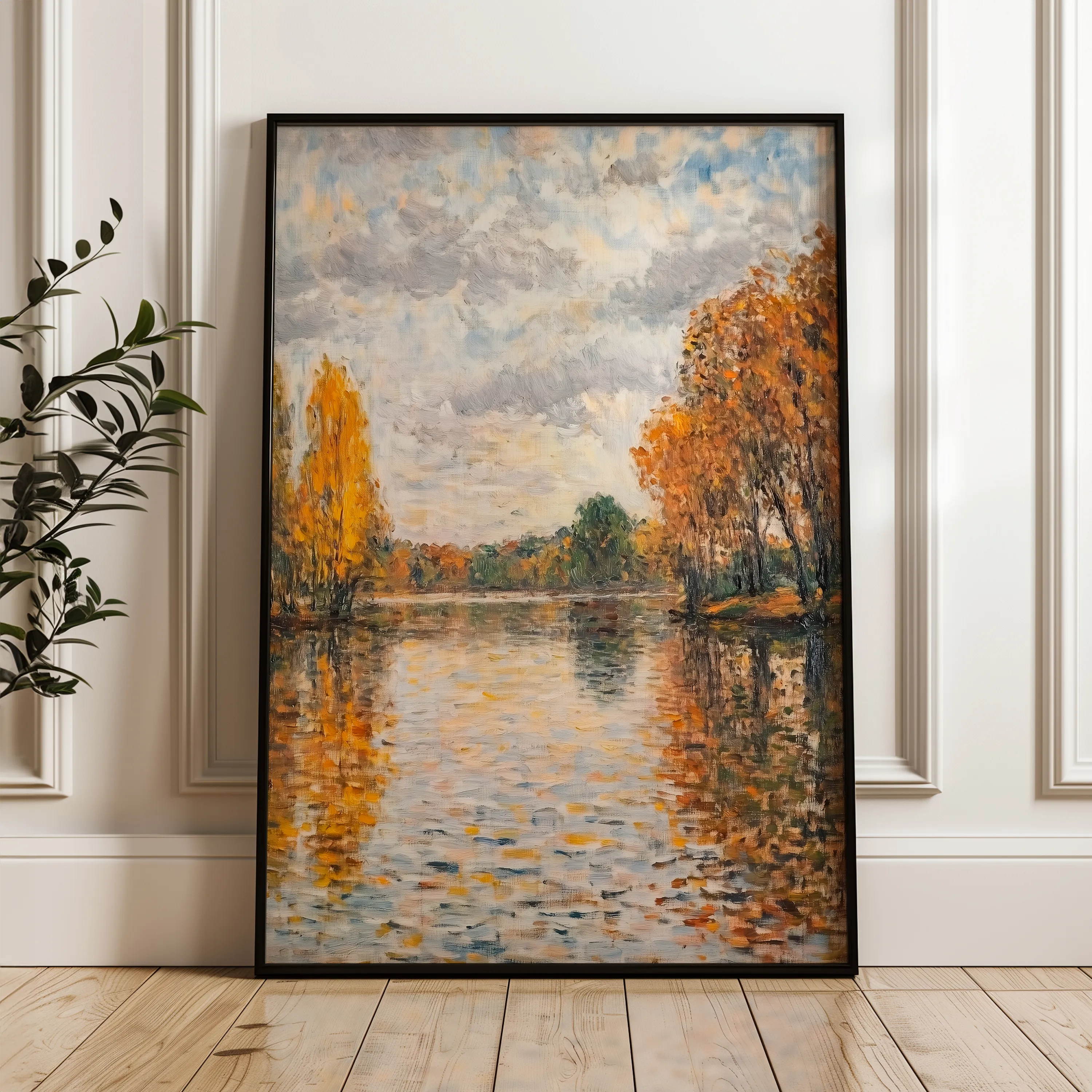 Landscape 372 Canvas Art 60 x 40 cm / Black