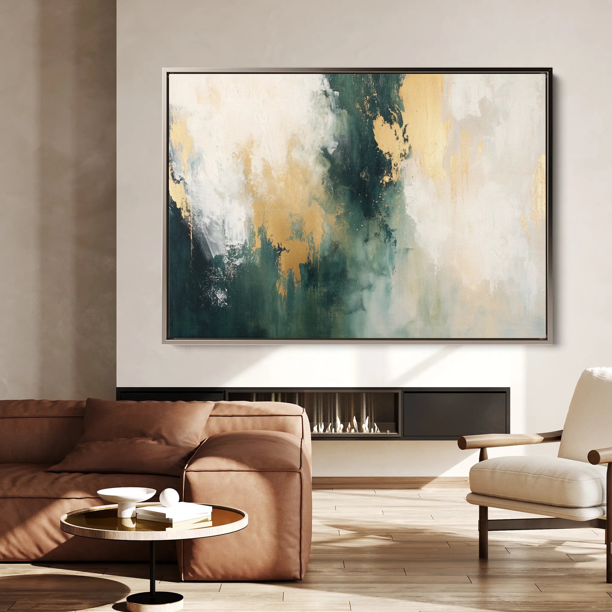 Abstract 373 Canvas Art 60 x 40 cm / Black