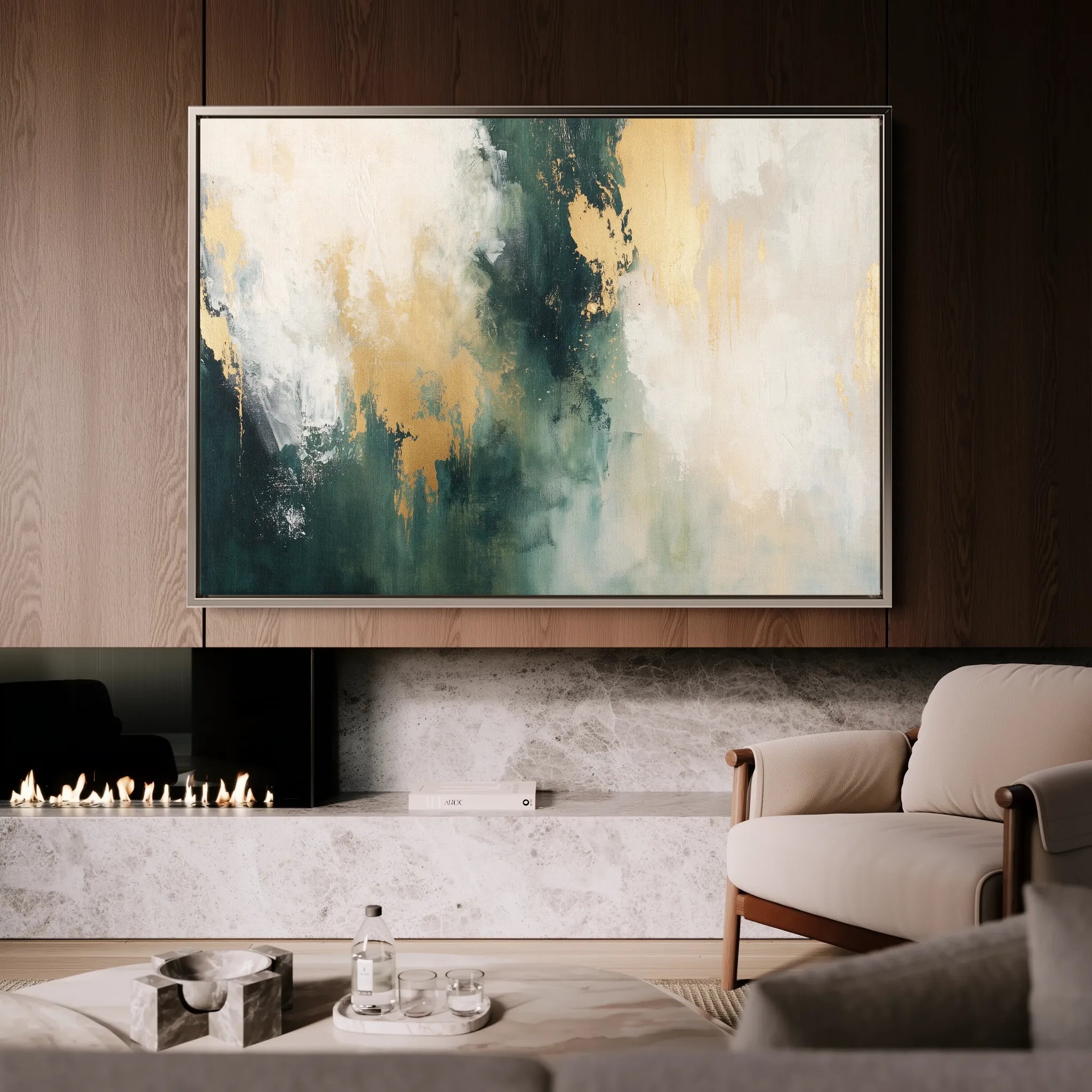 Abstract 373 Canvas Art 60 x 40 cm / Black