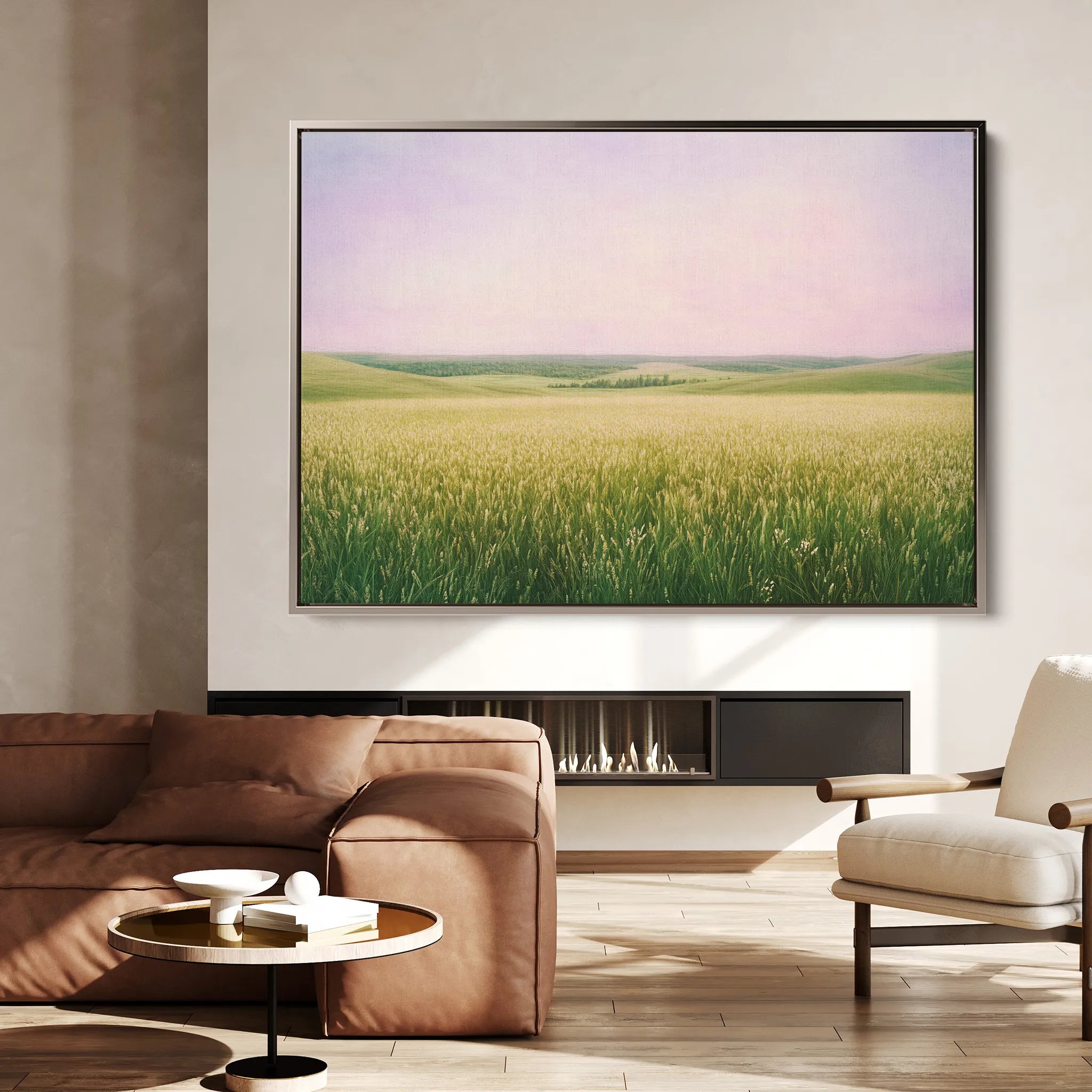 Landscape 374 Canvas Art 60 x 40 cm / Black