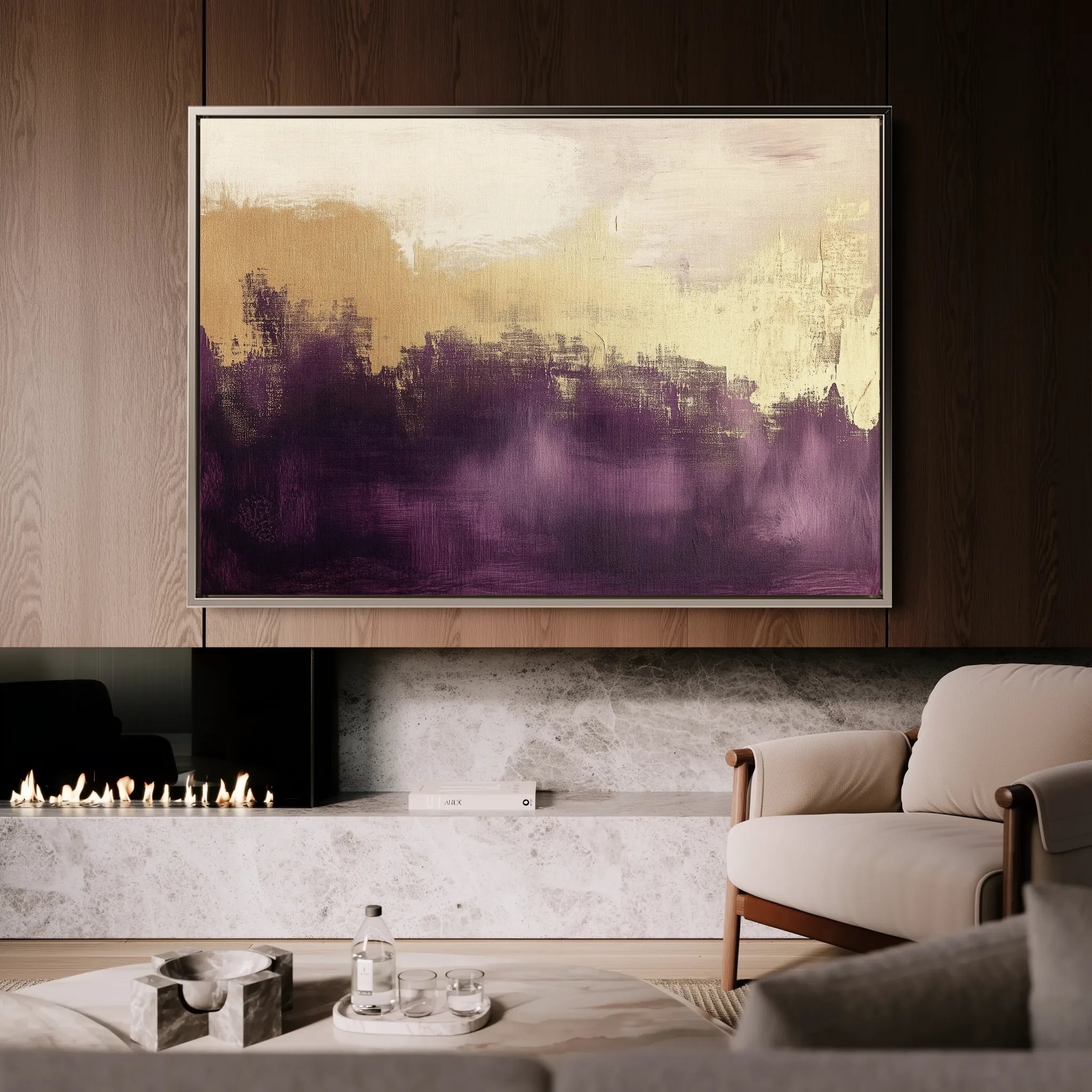 Abstract 376 Canvas Art 60 x 40 cm / Black