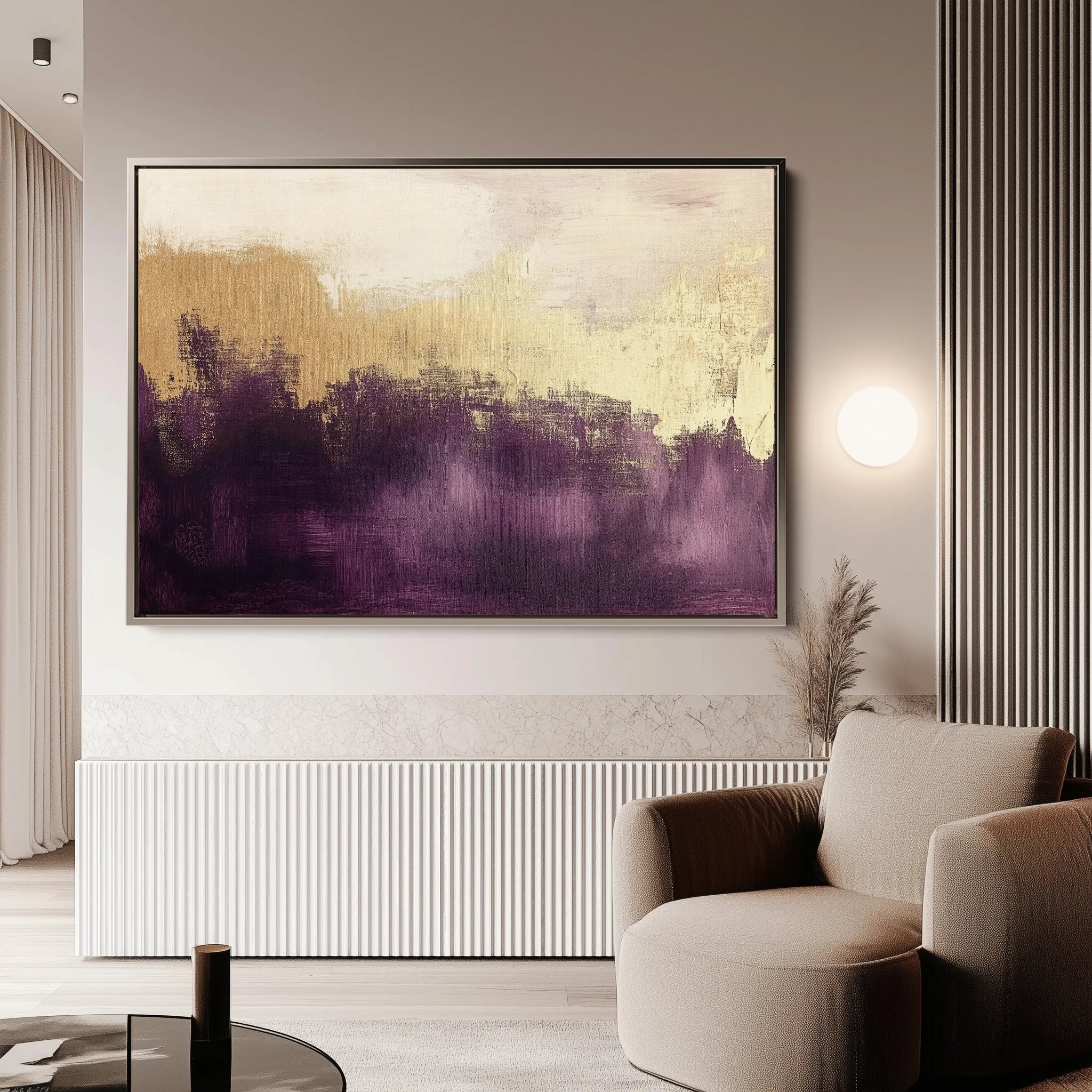 Abstract 376 Canvas Art 60 x 40 cm / Black