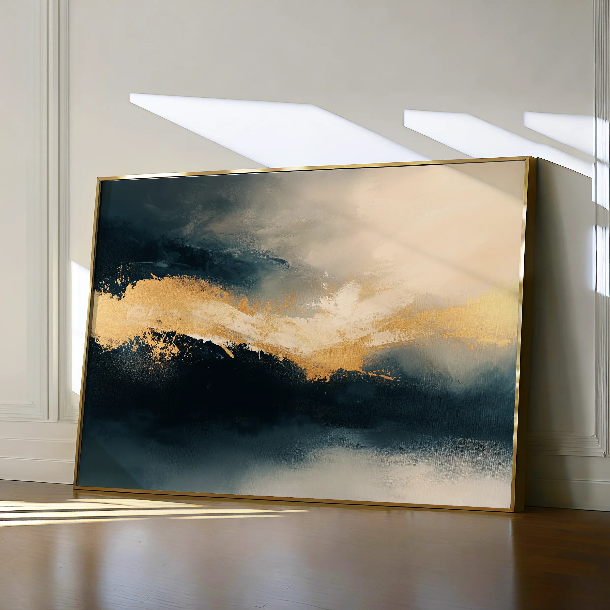 Abstract 377 Canvas Art 60 x 40 cm / Black