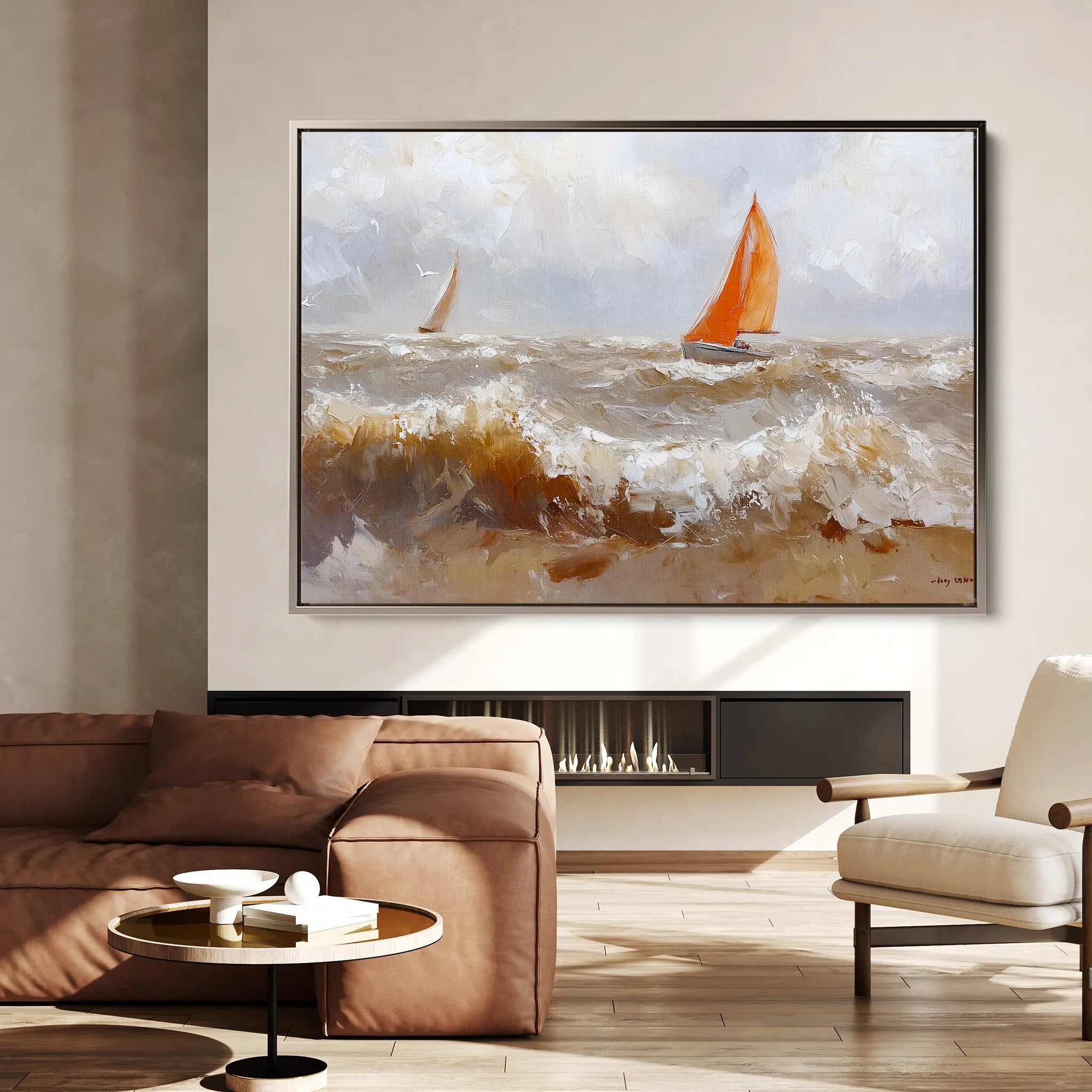 Landscape 378 Canvas Art 60 x 40 cm / Black
