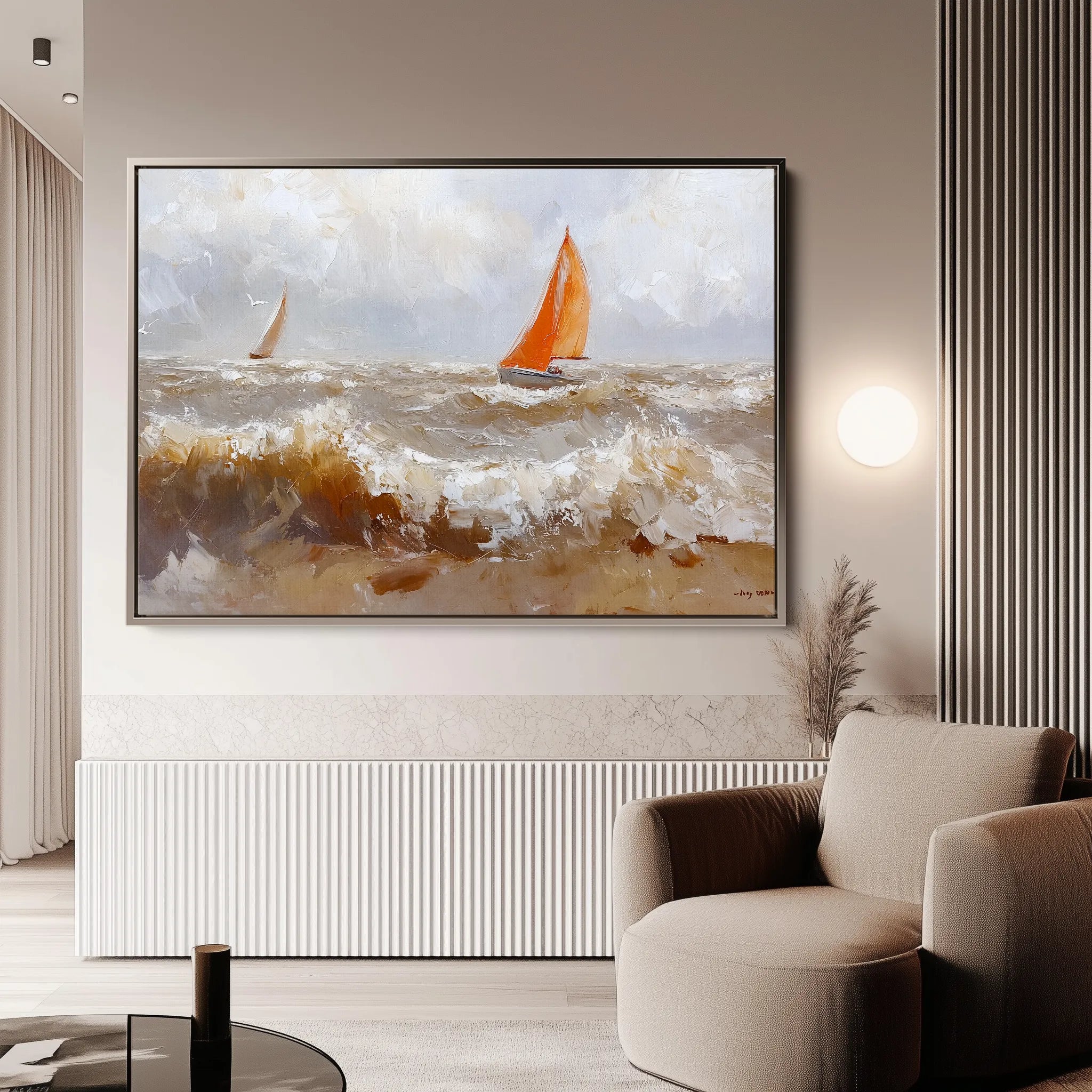 Landscape 378 Canvas Art 60 x 40 cm / Black