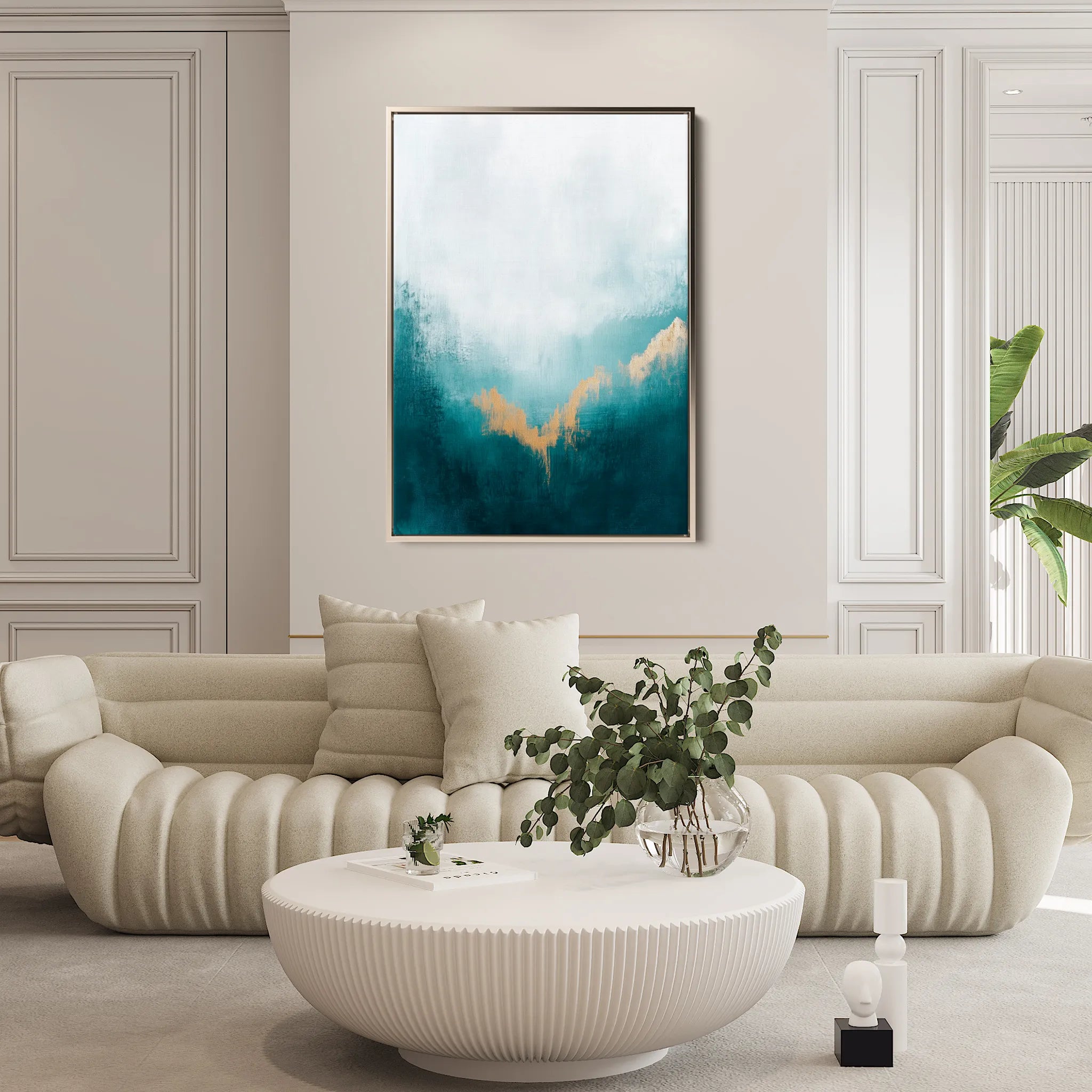 Abstract 381 Canvas Art 60 x 40 cm / Black