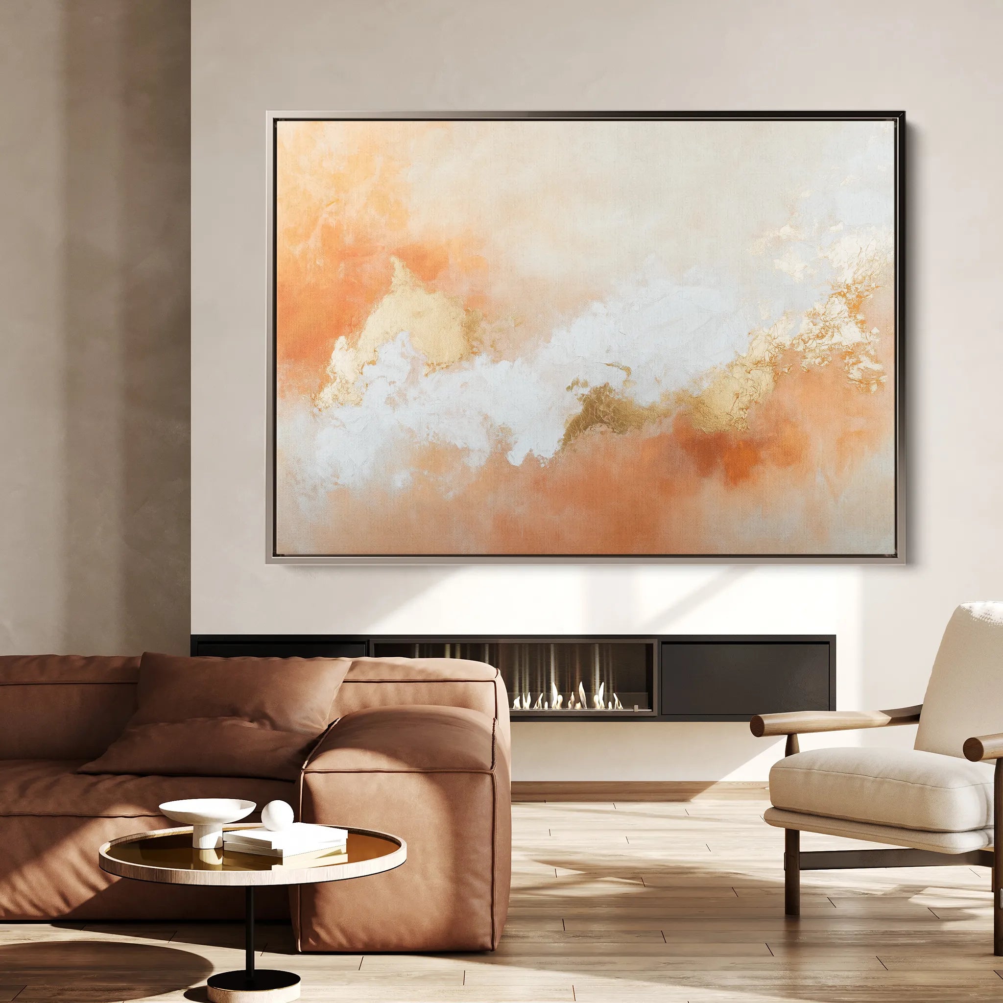 Abstract 382 Canvas Art 60 x 40 cm / Black