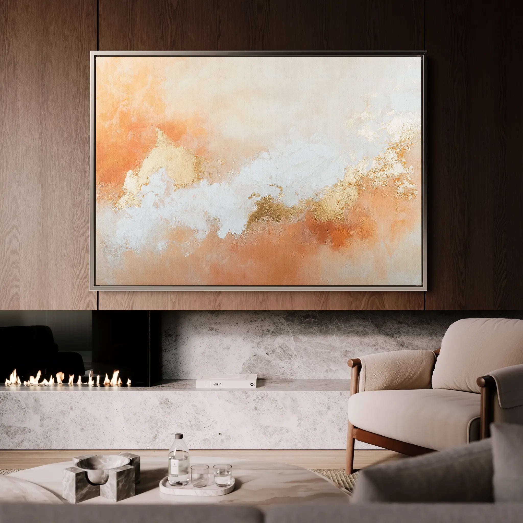 Abstract 382 Canvas Art 60 x 40 cm / Black