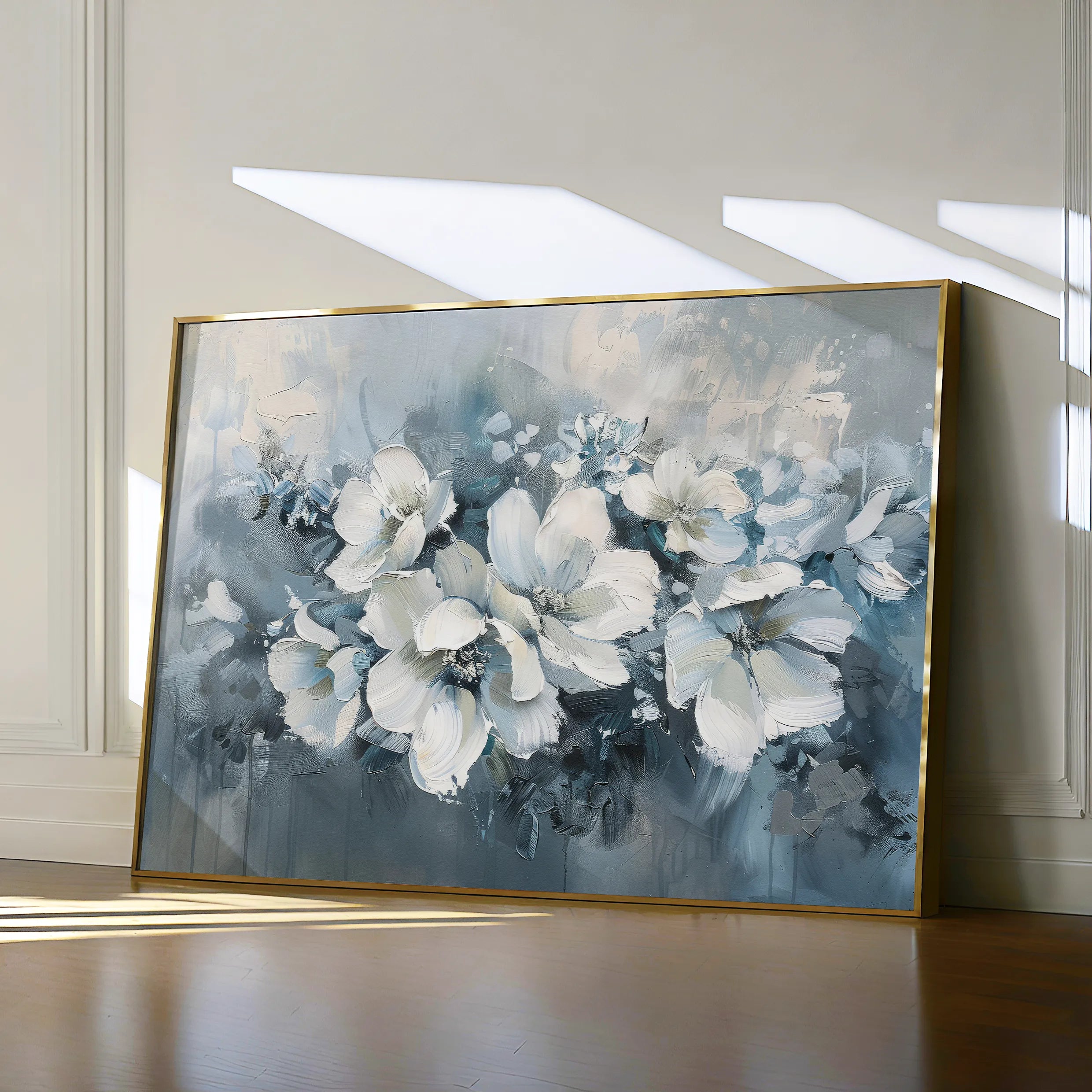 Floral 382 Canvas Art 60 x 40 cm / Black