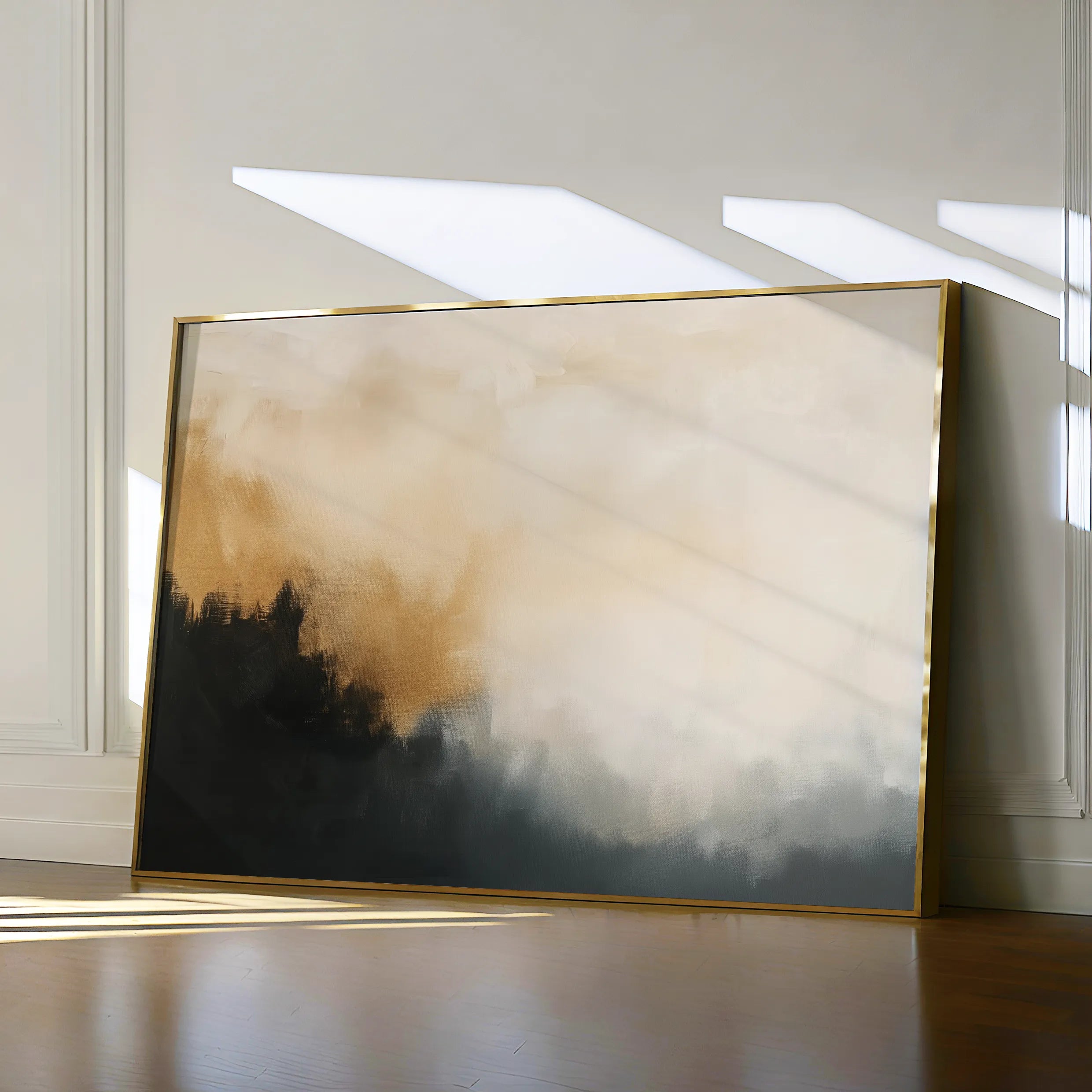 Abstract 383 Canvas Art 60 x 40 cm / Black