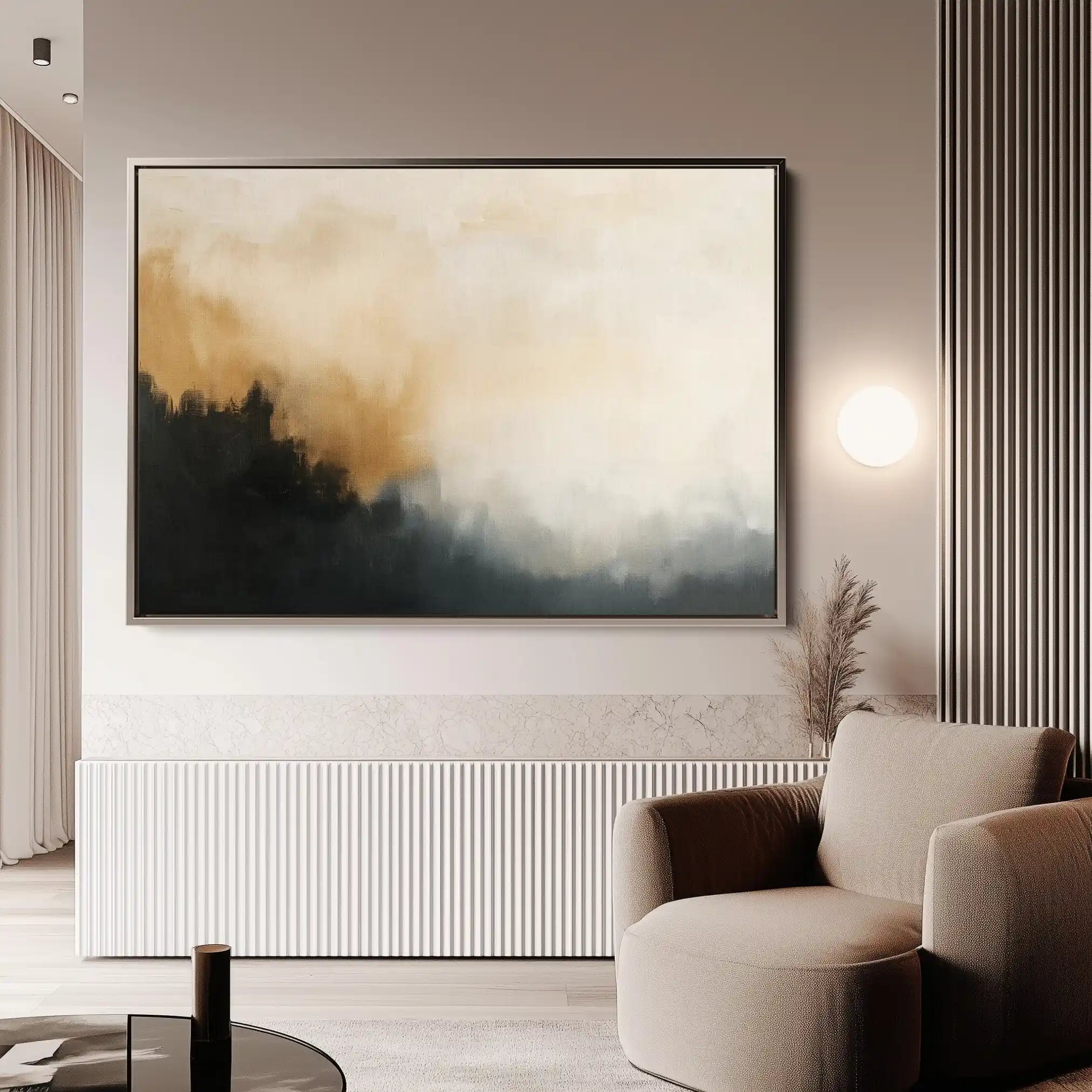 Abstract 383 Canvas Art 60 x 40 cm / Black
