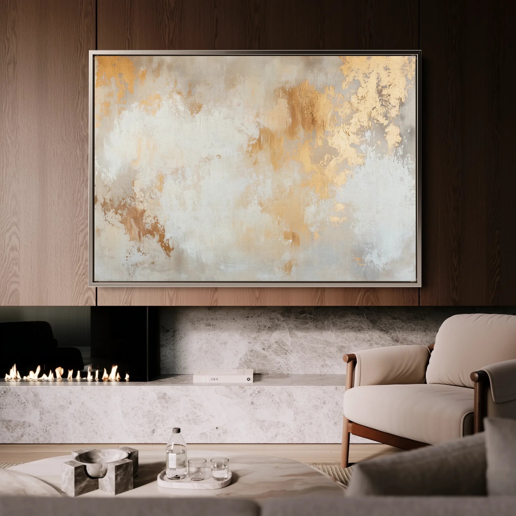 Abstract 384 Canvas Art 60 x 40 cm / Black