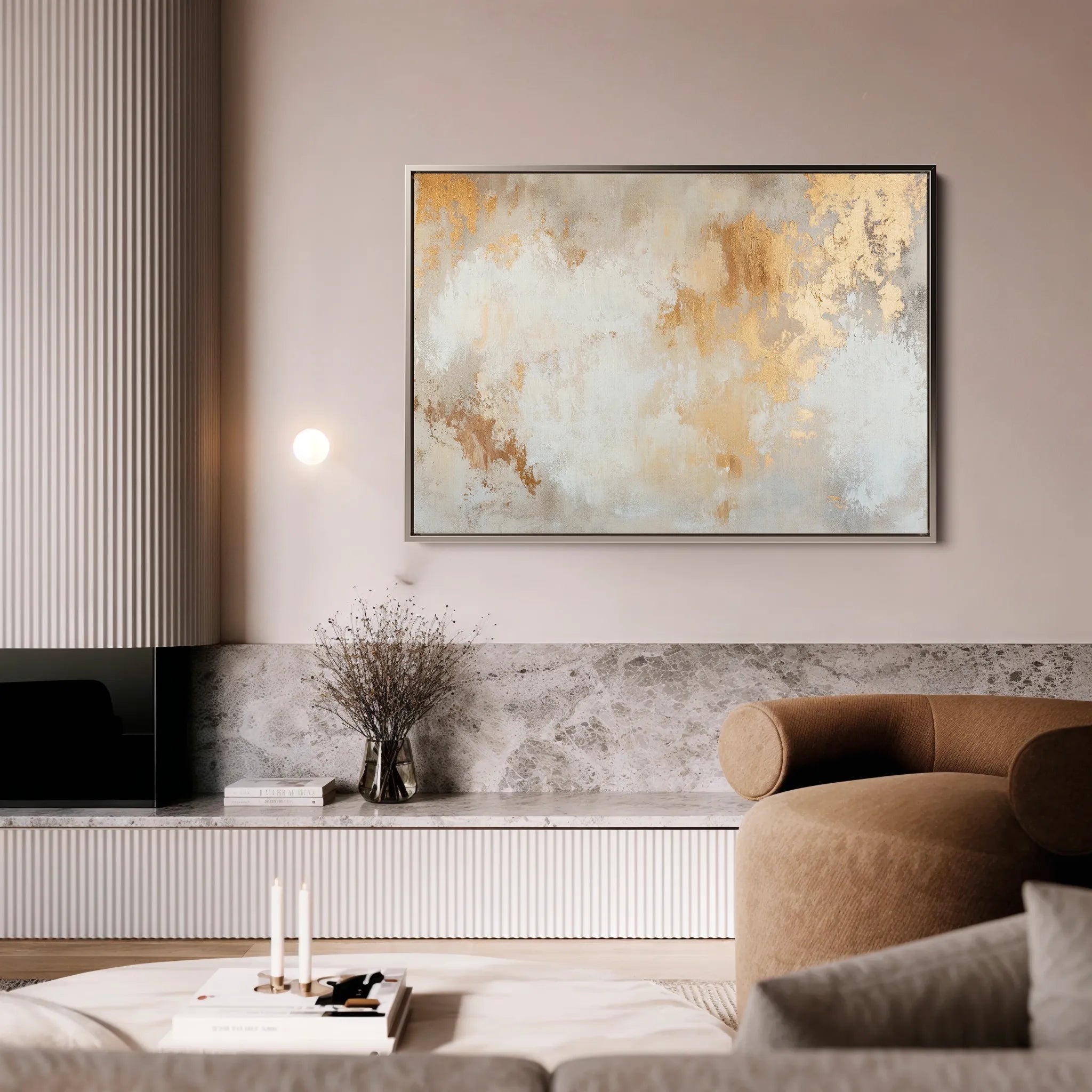 Abstract 384 Canvas Art 60 x 40 cm / Black