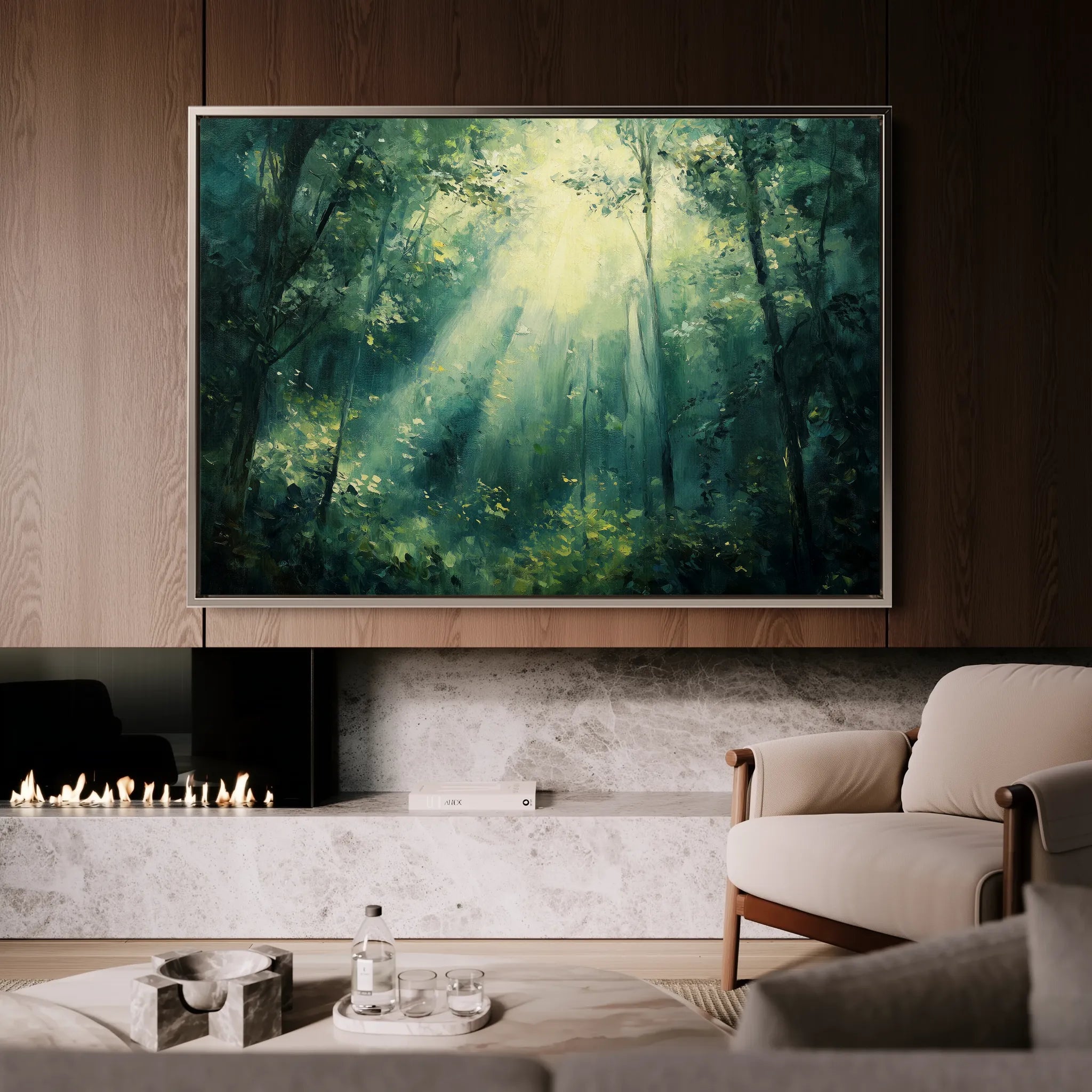 Landscape 384 Canvas Art 60 x 40 cm / Black