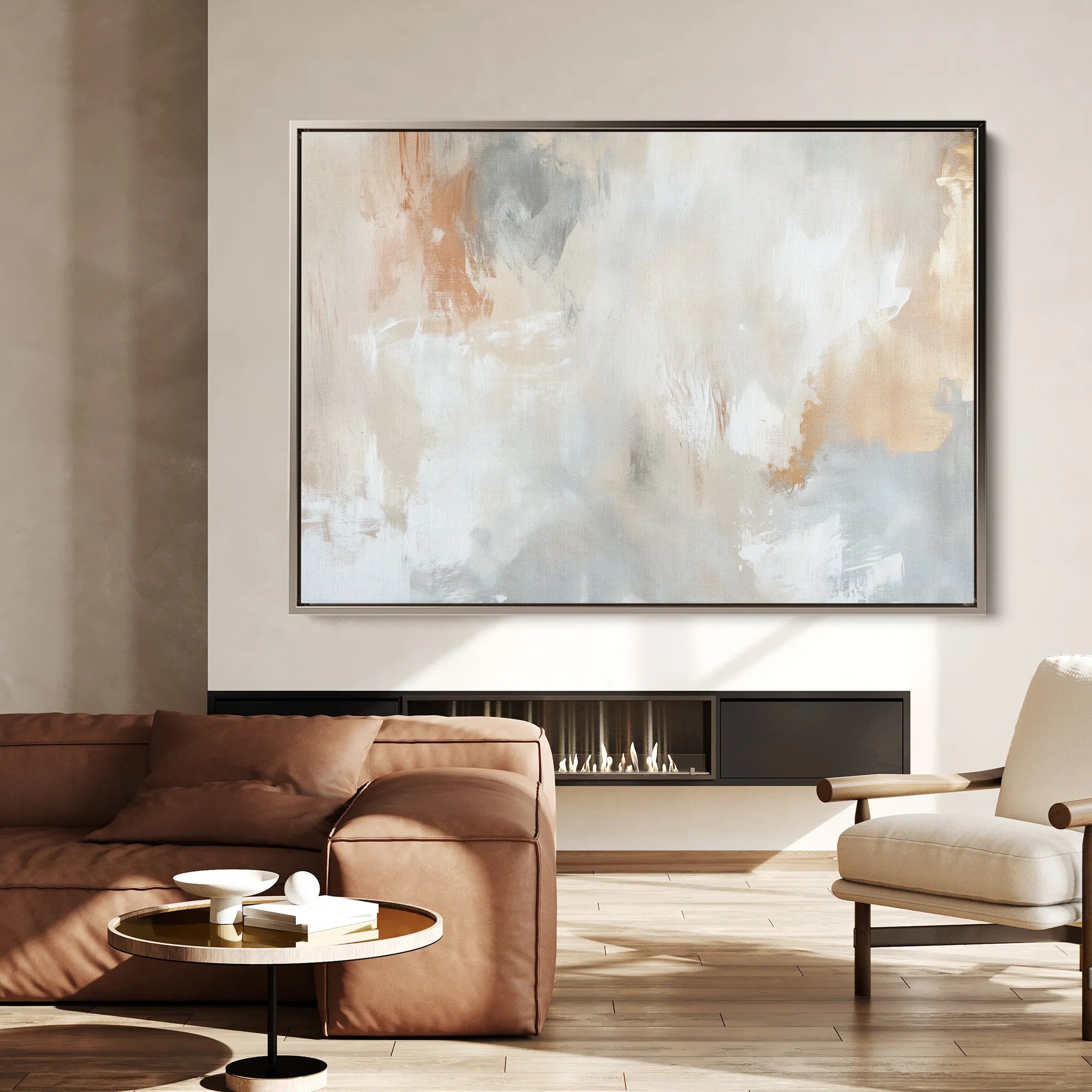 Abstract 385 Canvas Art 60 x 40 cm / Black