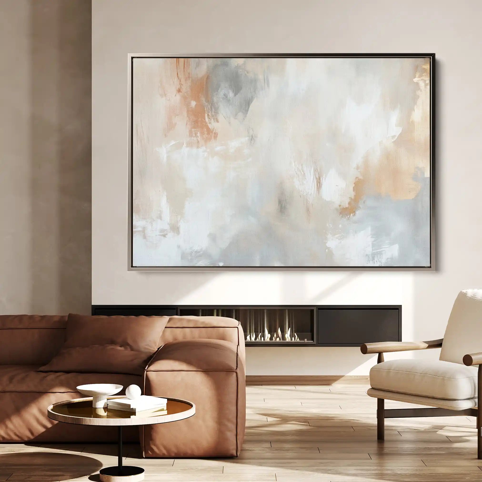 Abstract 385 Canvas Art 60 x 40 cm / Black