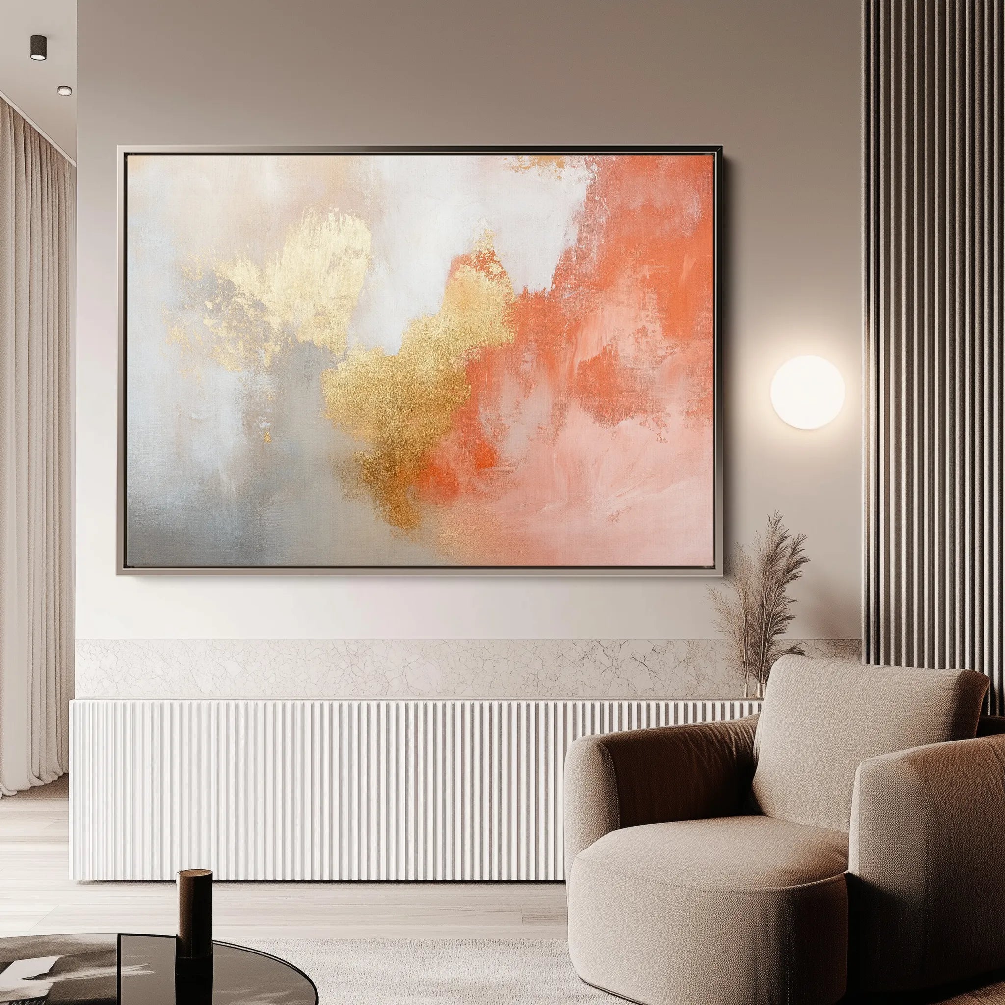 Abstract 386 Canvas Art 60 x 40 cm / Black