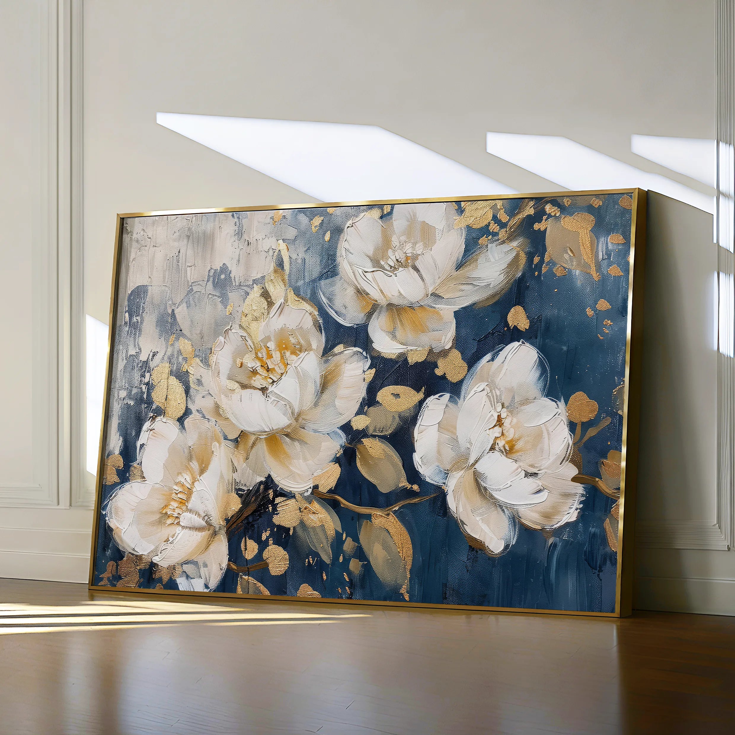 Floral 386 Canvas Art 60 x 40 cm / Black
