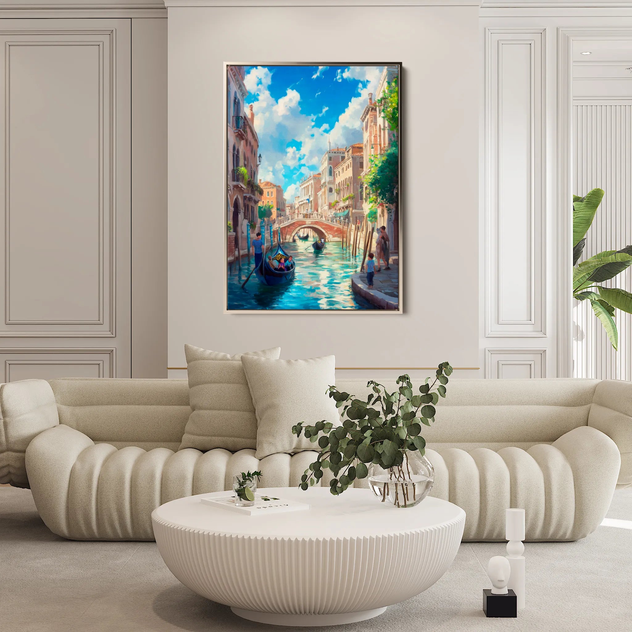 Landscape 386 Canvas Art 60 x 40 cm / Black