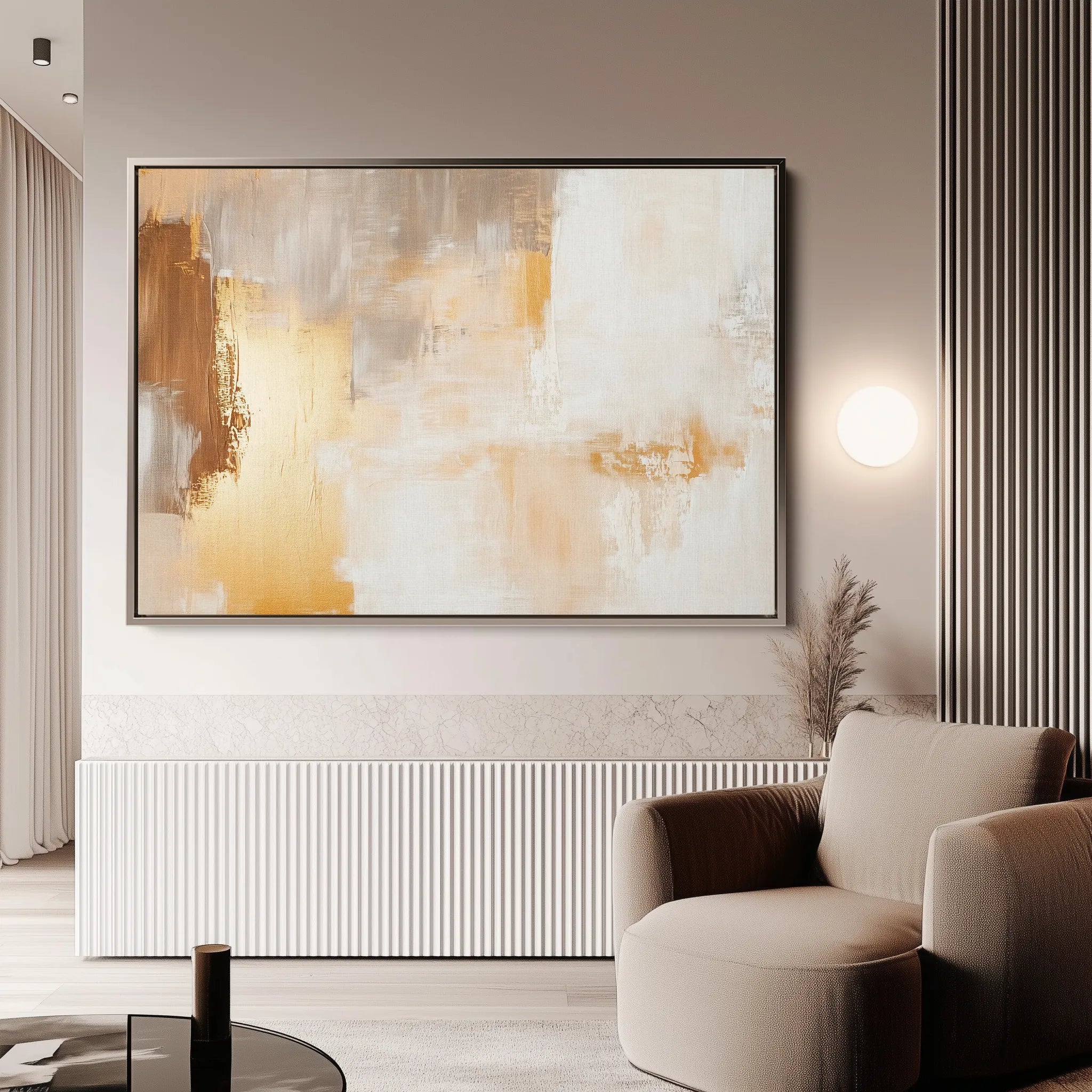 Abstract 387 Canvas Art 60 x 40 cm / Black