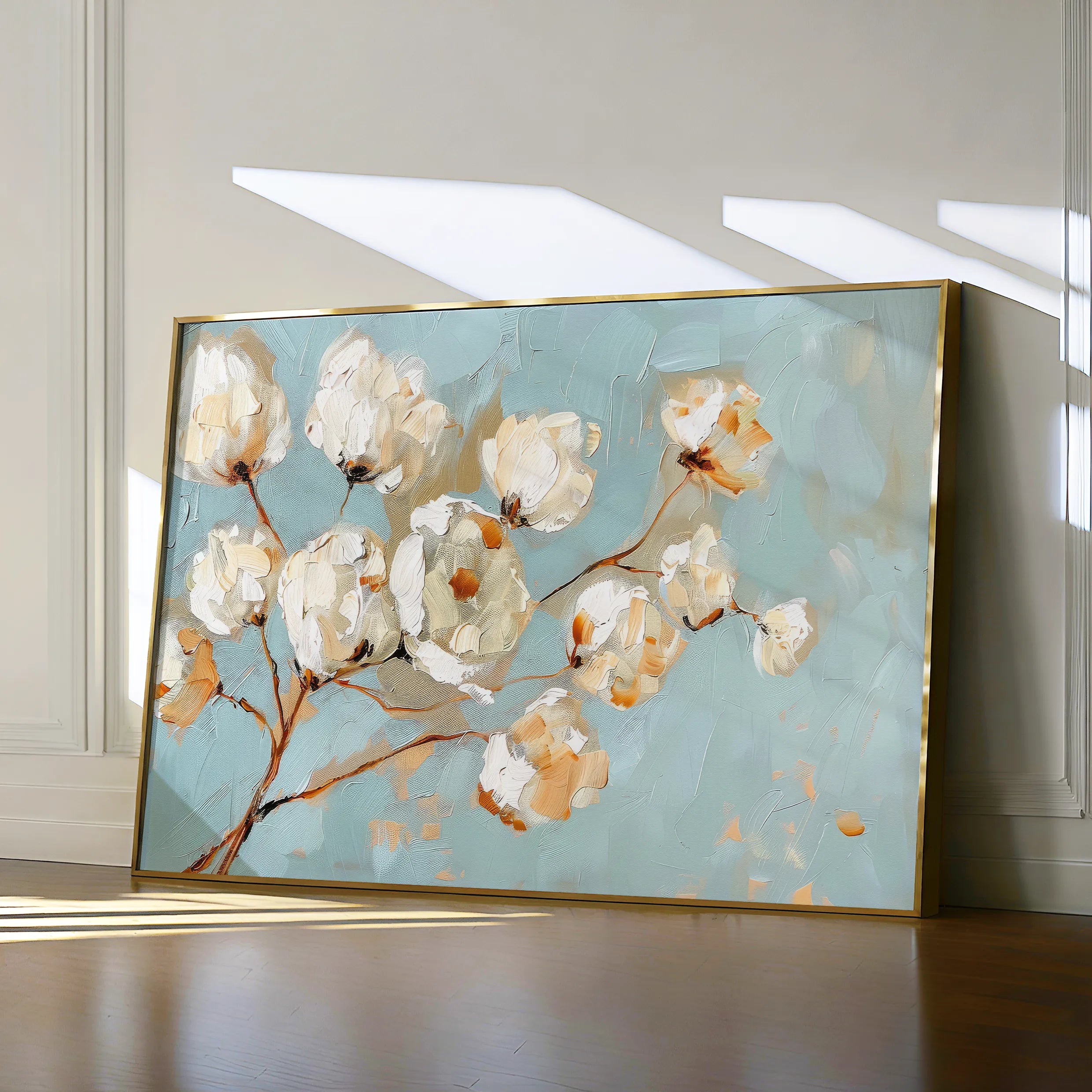 Floral 387 Canvas Art 60 x 40 cm / Black