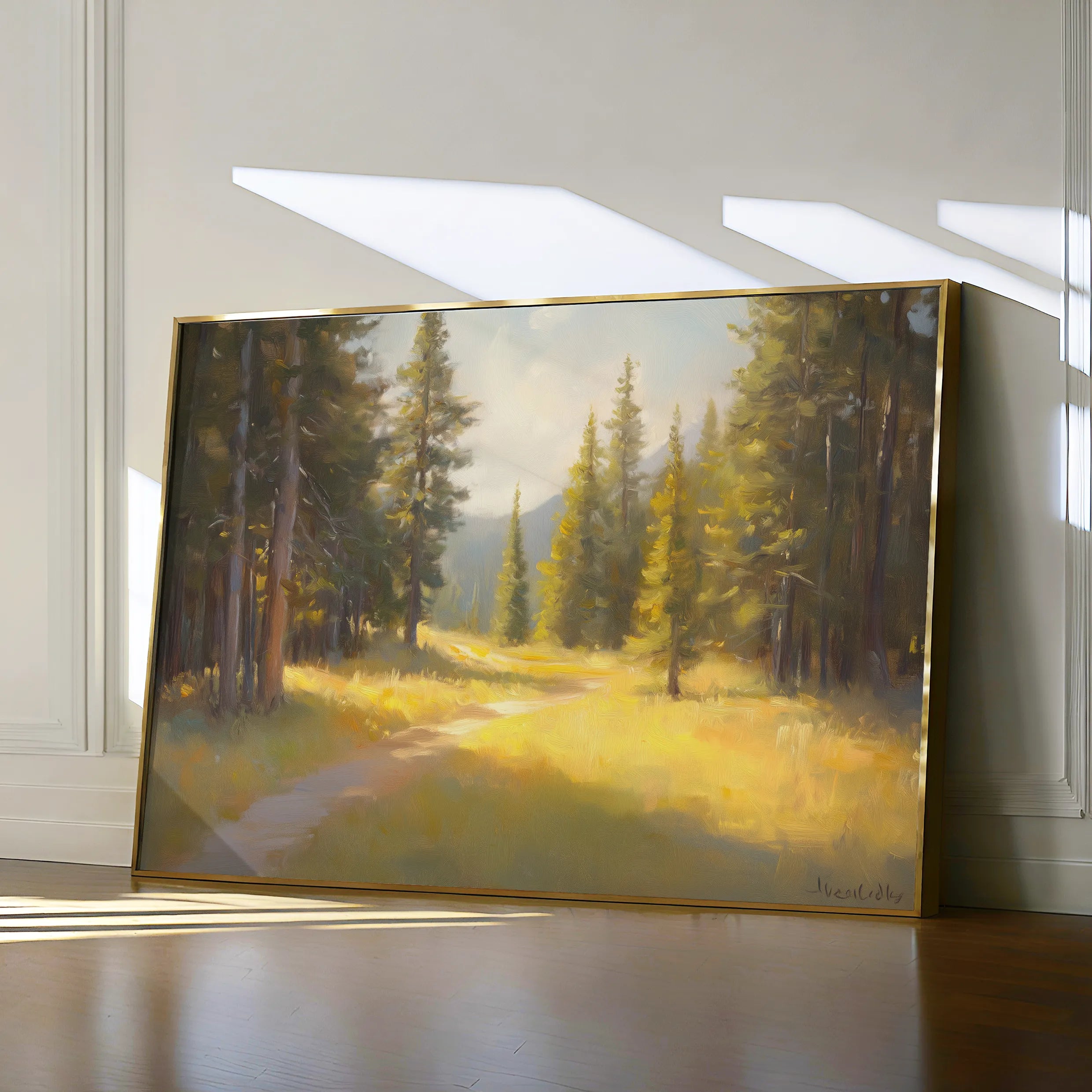 Landscape 387 Canvas Art 60 x 40 cm / Black