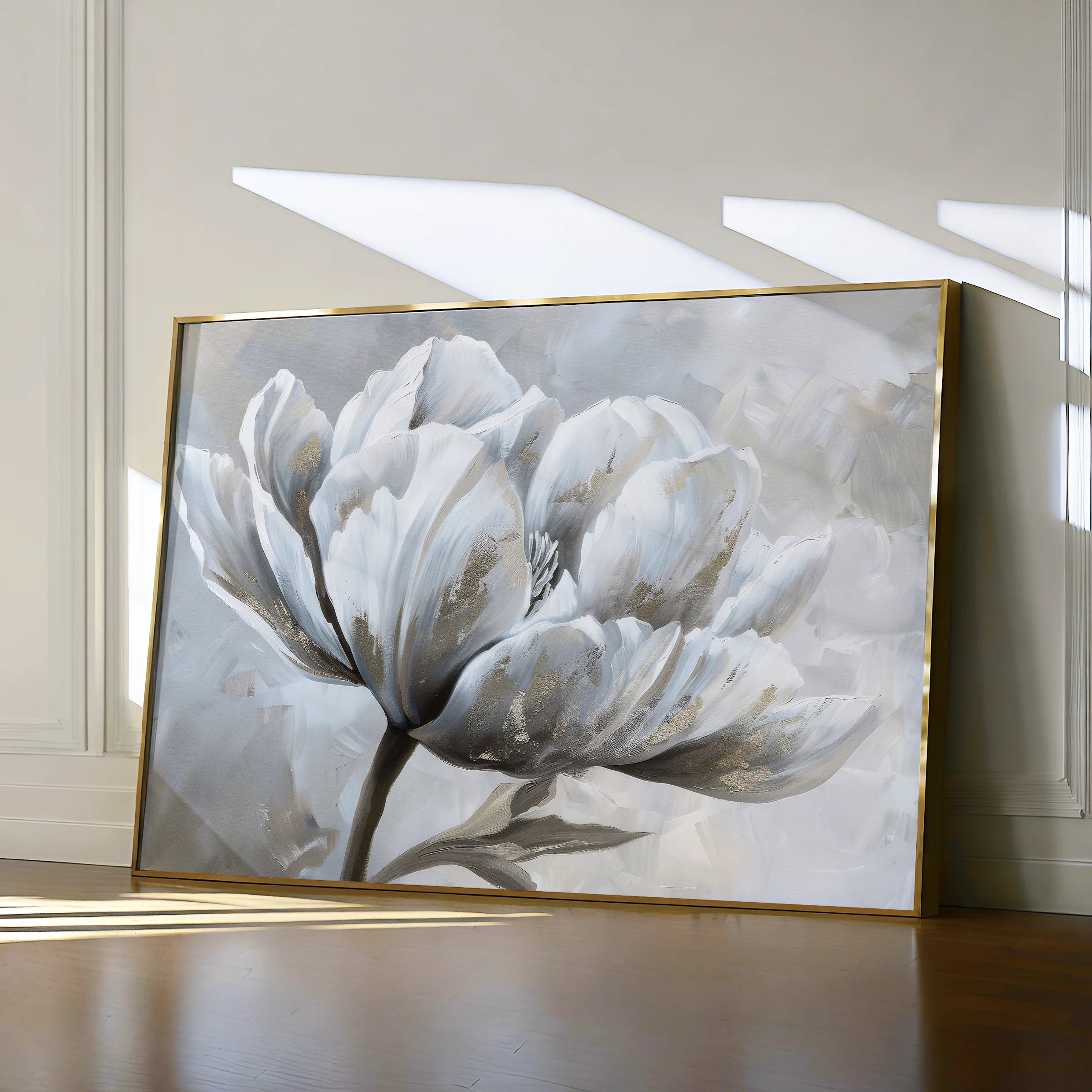 Floral 388 Canvas Art 60 x 40 cm / Black