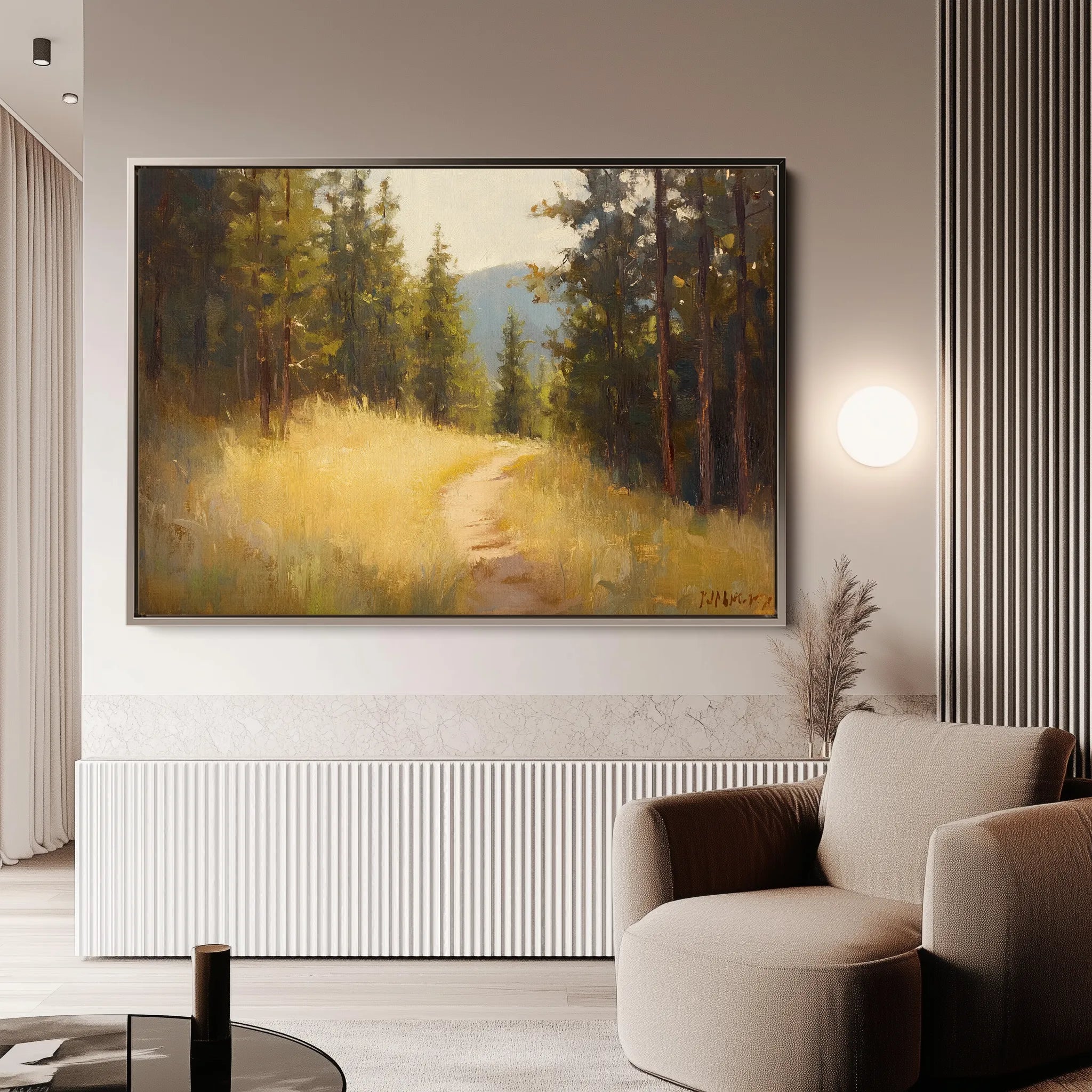 Landscape 388 Canvas Art 60 x 40 cm / Black
