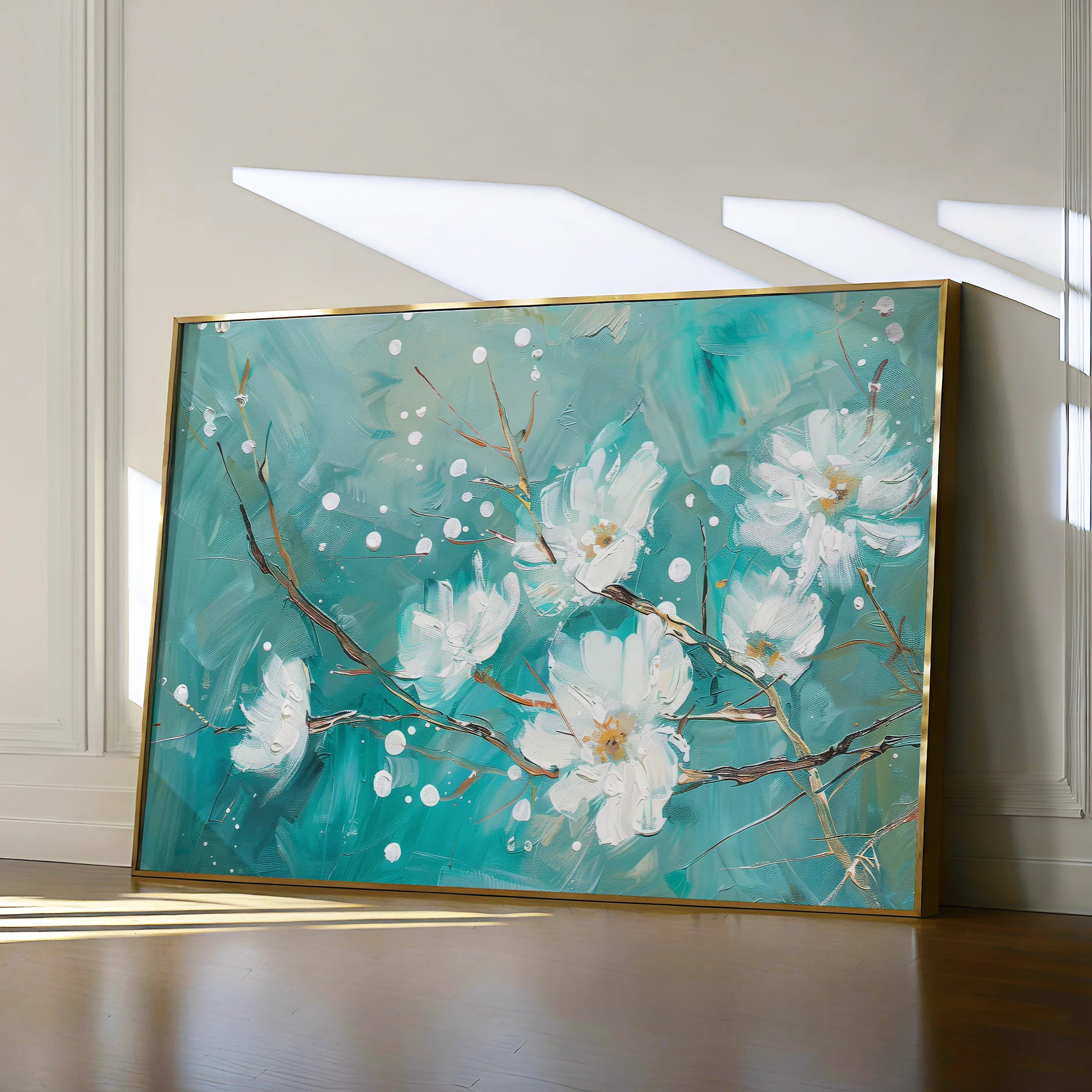 Floral 389 Canvas Art 60 x 40 cm / Black