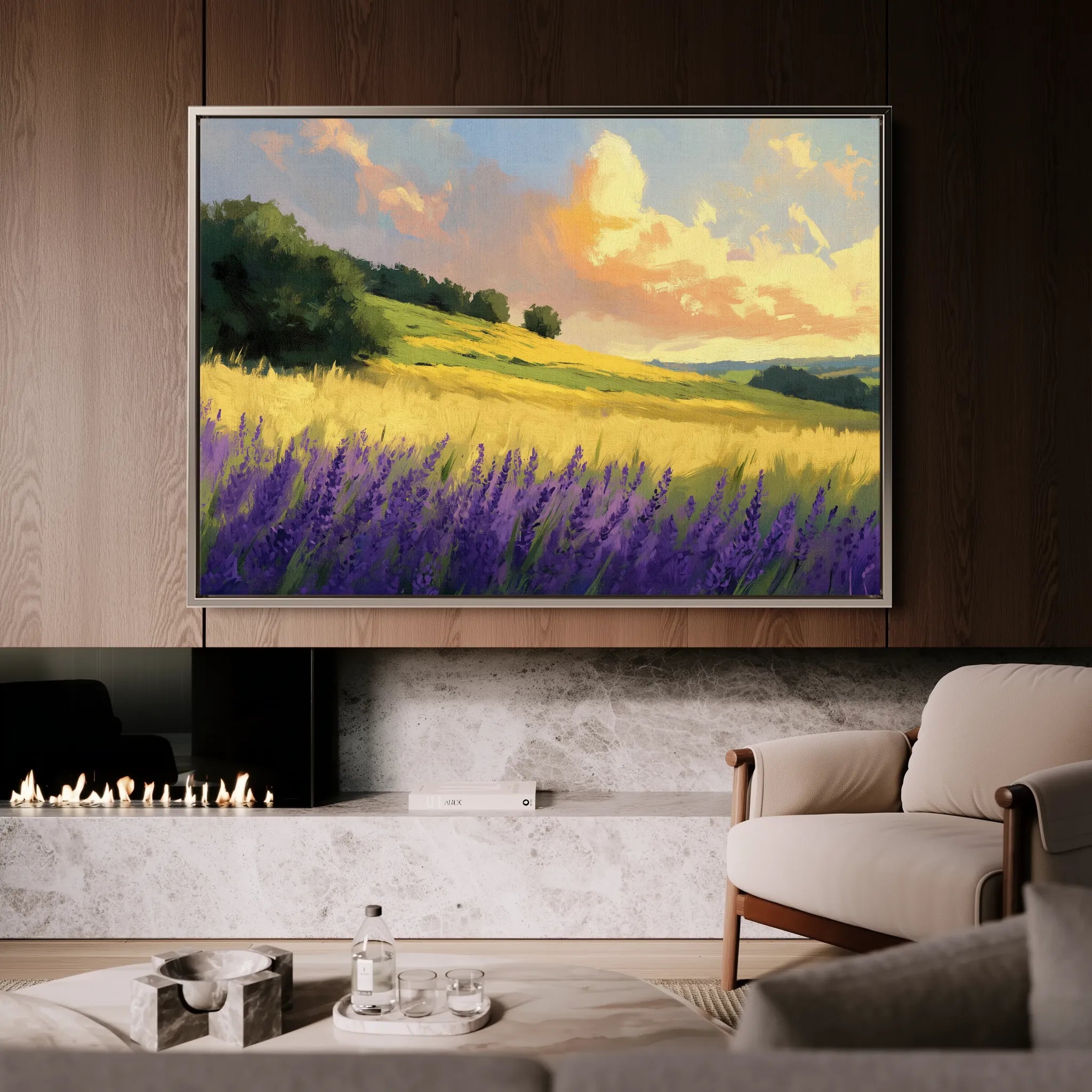 Landscape 389 Canvas Art 60 x 40 cm / Black