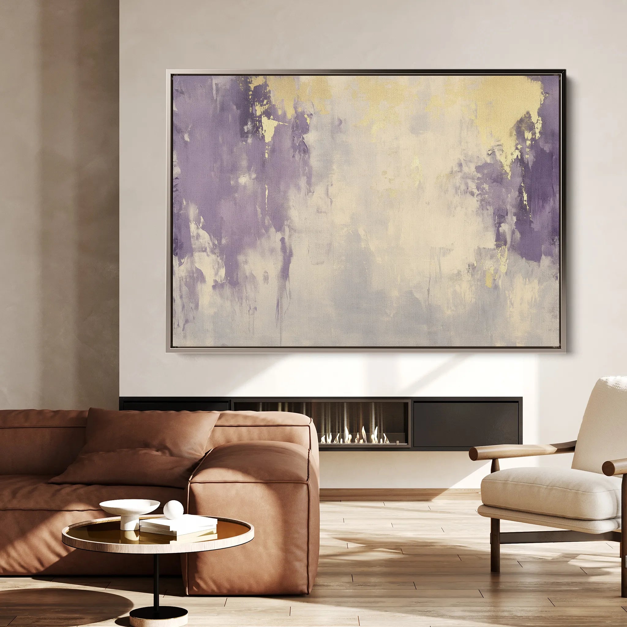 Abstract 390 Canvas Art 60 x 40 cm / Black