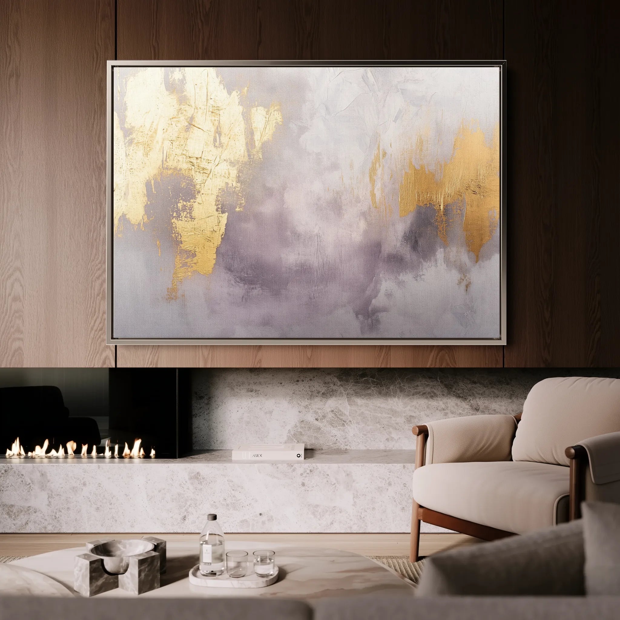 Abstract 391 Canvas Art 60 x 40 cm / Black