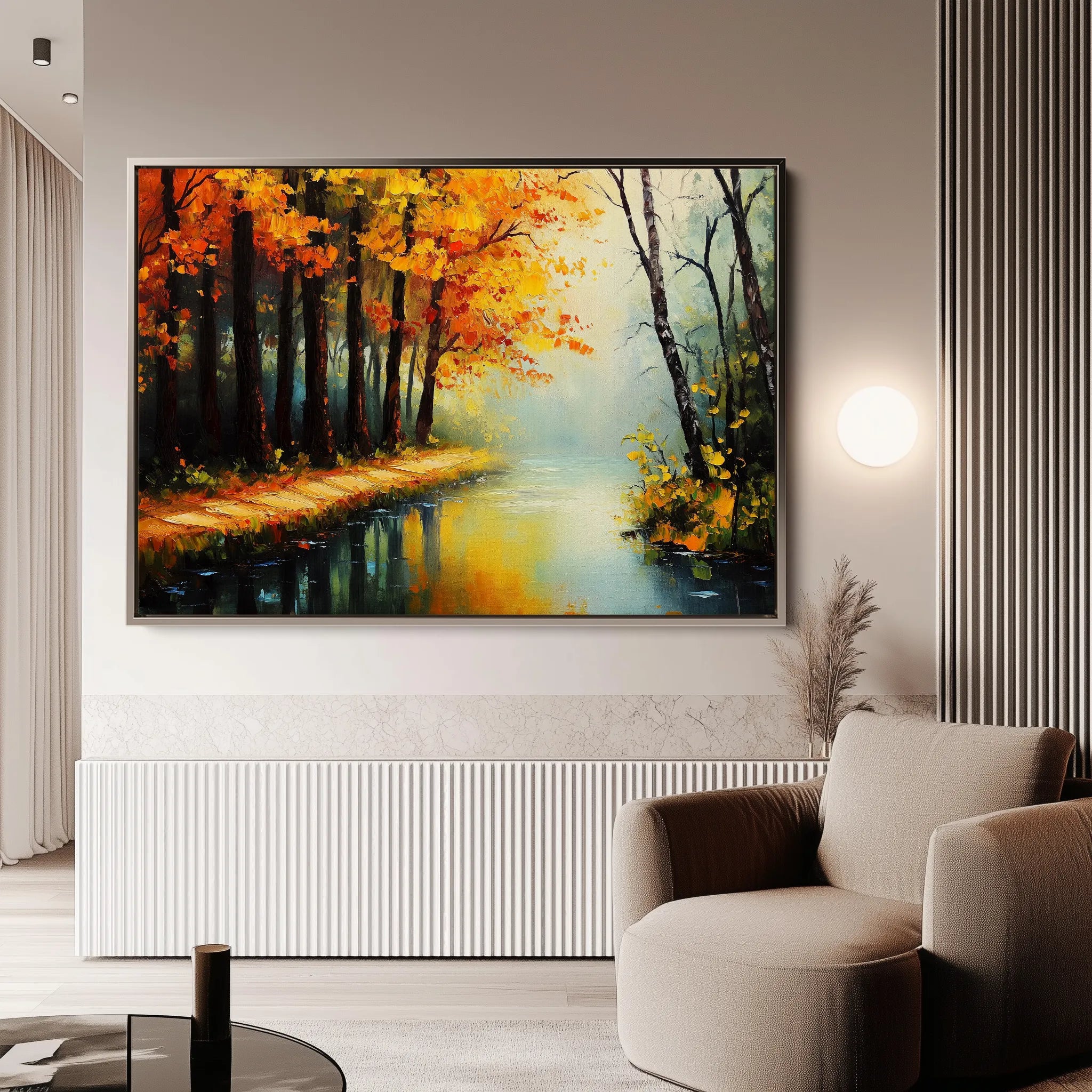 Landscape 391 Canvas Art 60 x 40 cm / Black