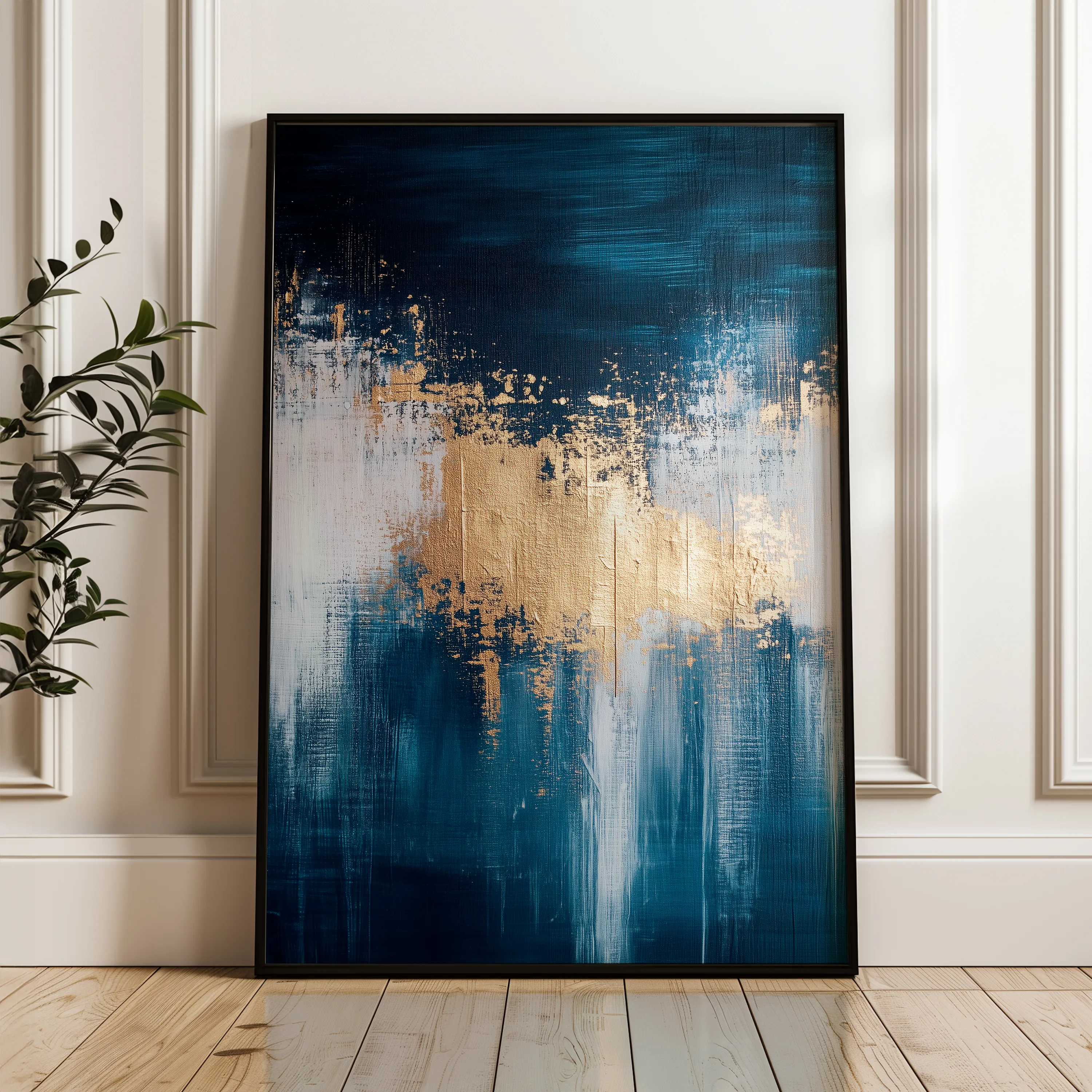 Abstract 392 Canvas Art 60 x 40 cm / Black