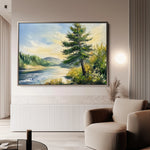 Landscape 392 Canvas Art 60 x 40 cm / Black