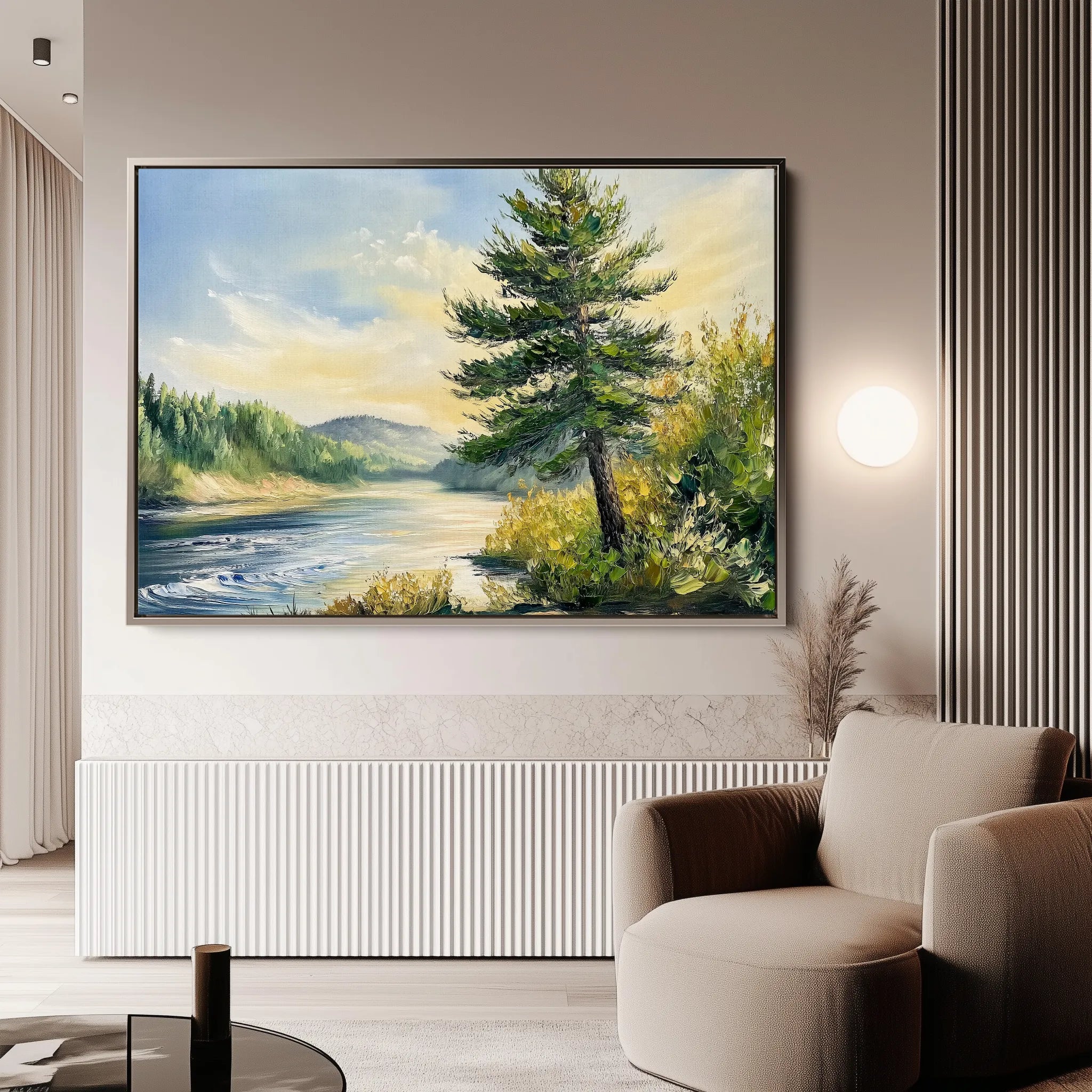 Landscape 392 Canvas Art 60 x 40 cm / Black