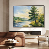 Landscape 392 Canvas Art 60 x 40 cm / Black