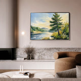 Landscape 392 Canvas Art 60 x 40 cm / Black
