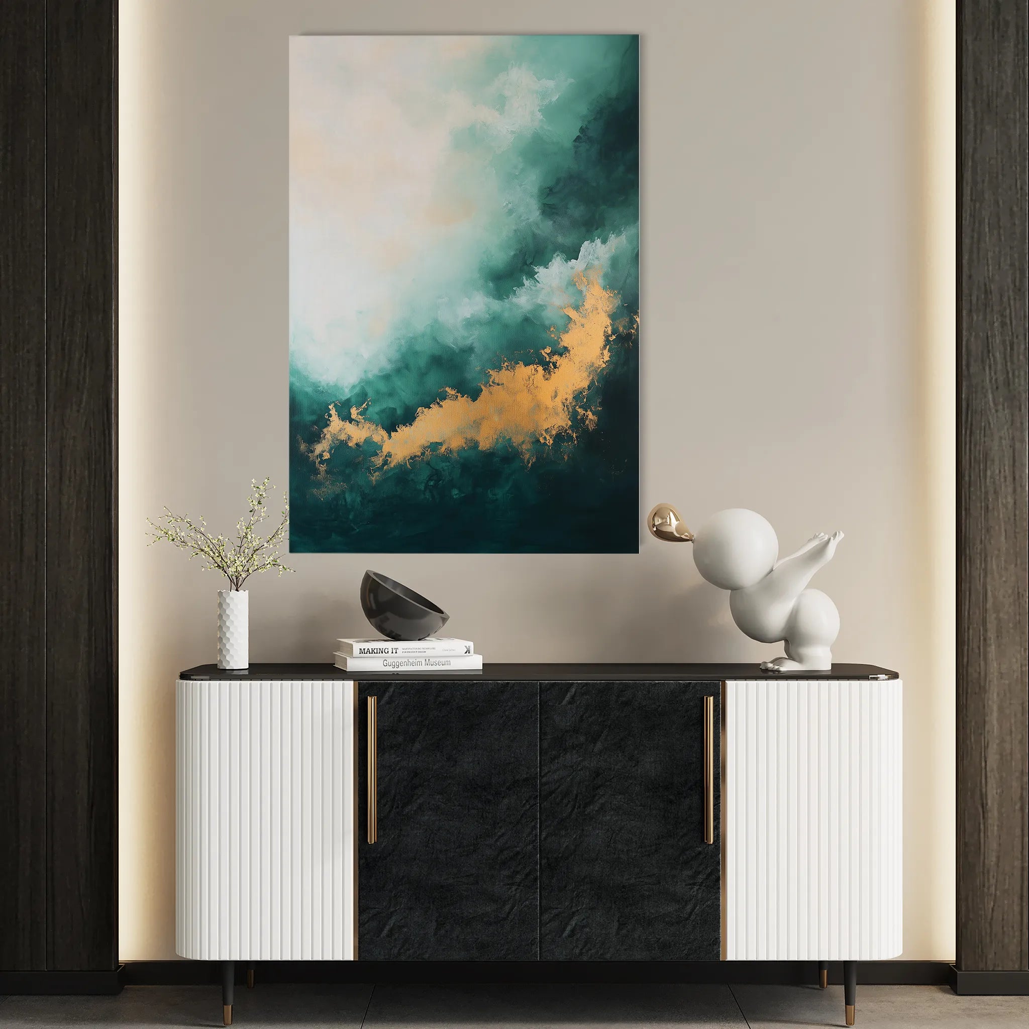 Abstract 393 Canvas Art 60 x 40 cm / Black
