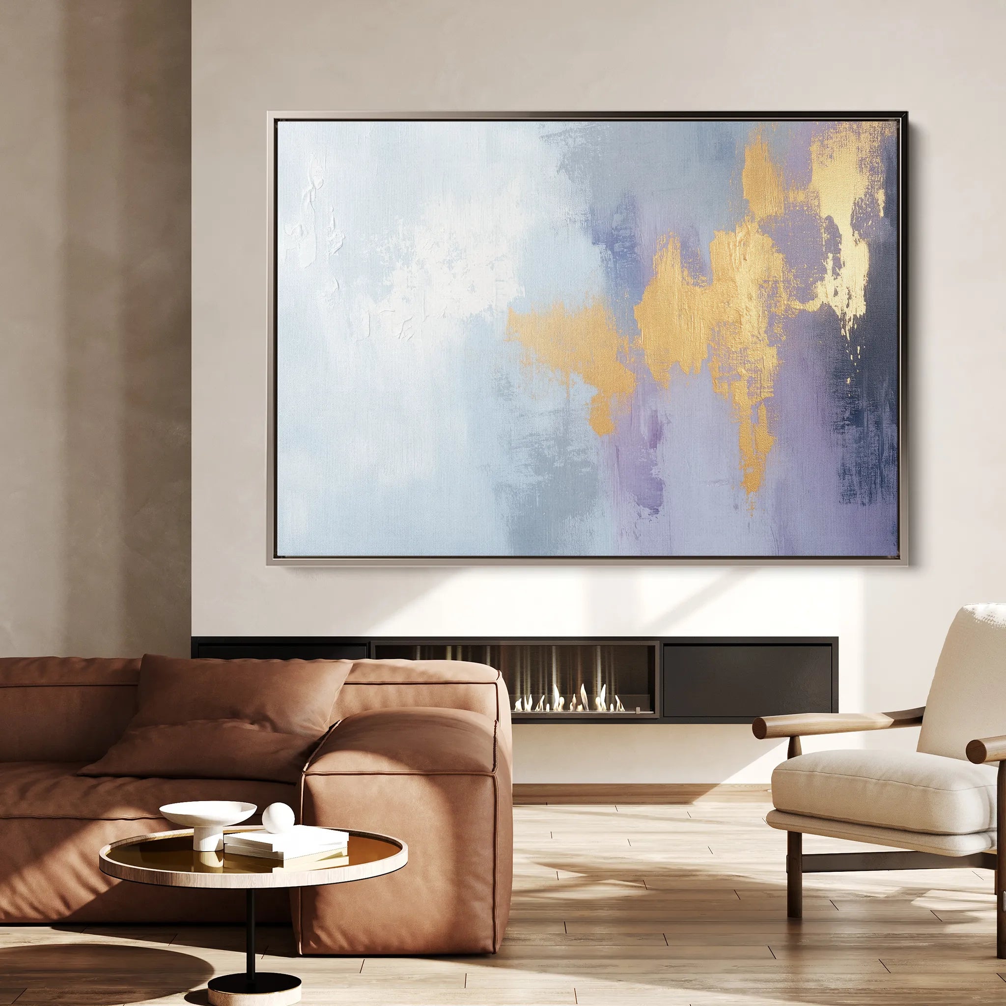 Abstract 395 Canvas Art 60 x 40 cm / Black