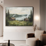Landscape 395 Canvas Art 60 x 40 cm / Black