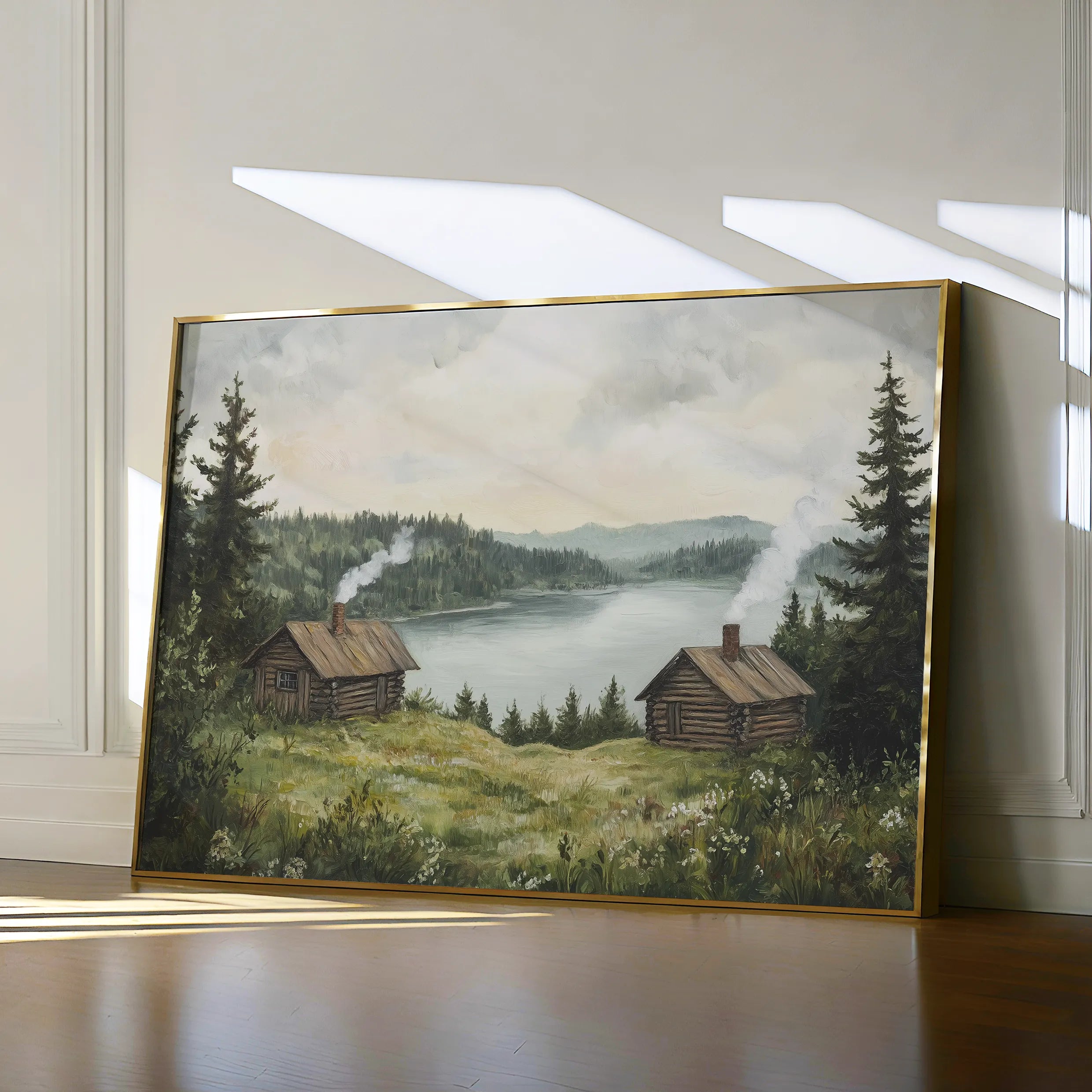 Landscape 395 Canvas Art 60 x 40 cm / Black