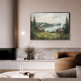 Landscape 395 Canvas Art 60 x 40 cm / Black