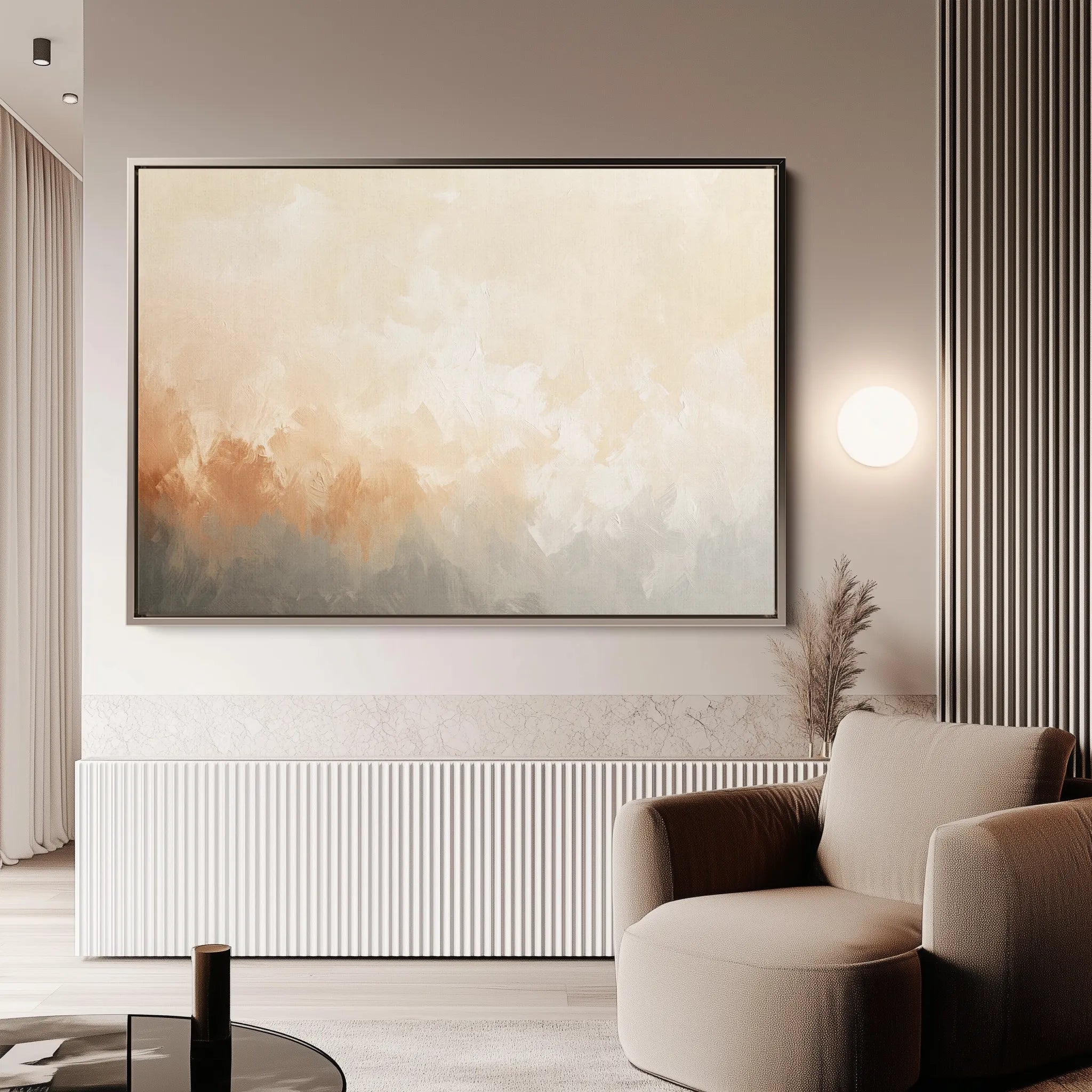 Abstract 396 Canvas Art 60 x 40 cm / Black