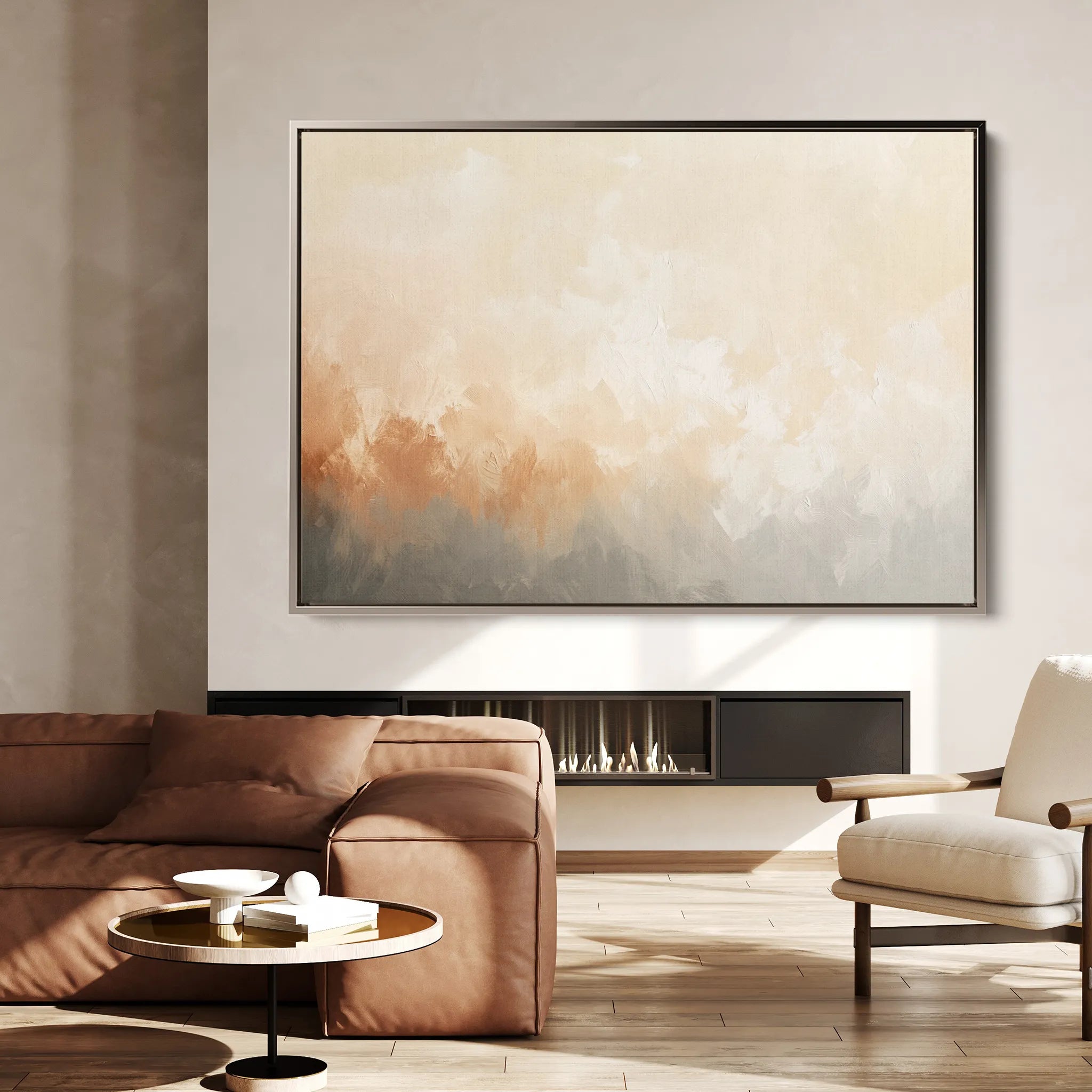 Abstract 396 Canvas Art 60 x 40 cm / Black