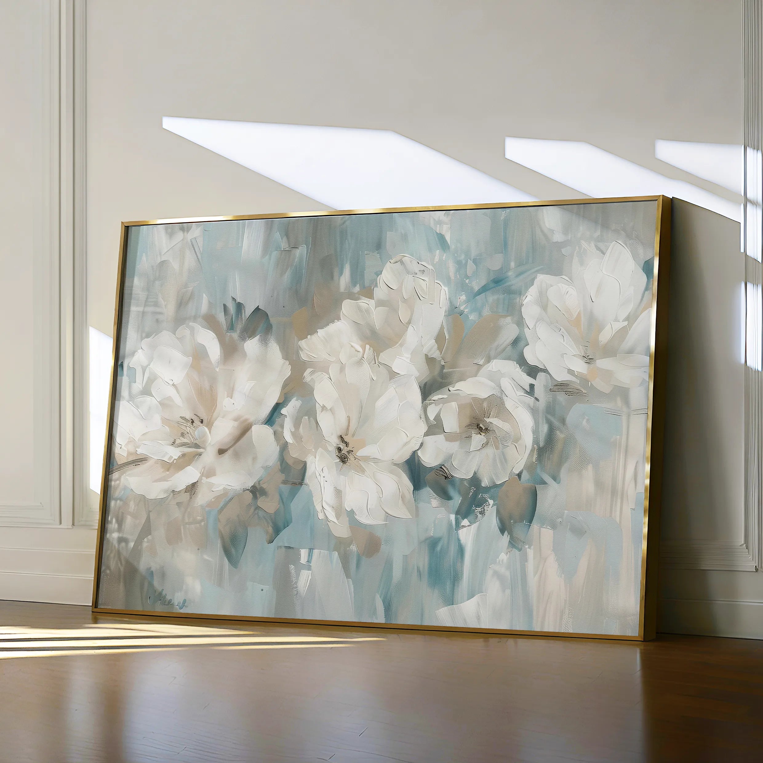 Floral 396 Canvas Art 60 x 40 cm / Black