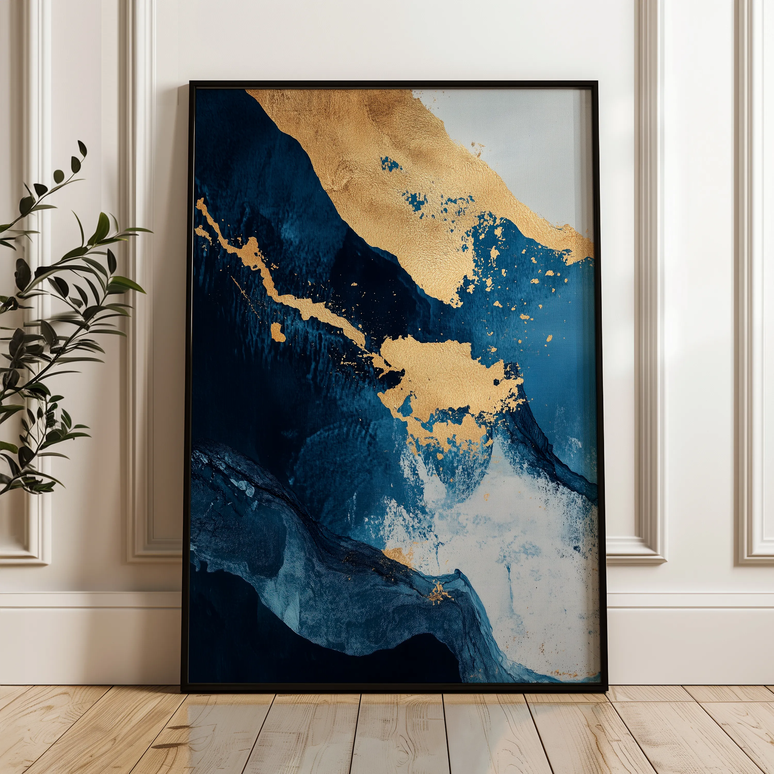 Abstract 397 Canvas Art 60 x 40 cm / Black