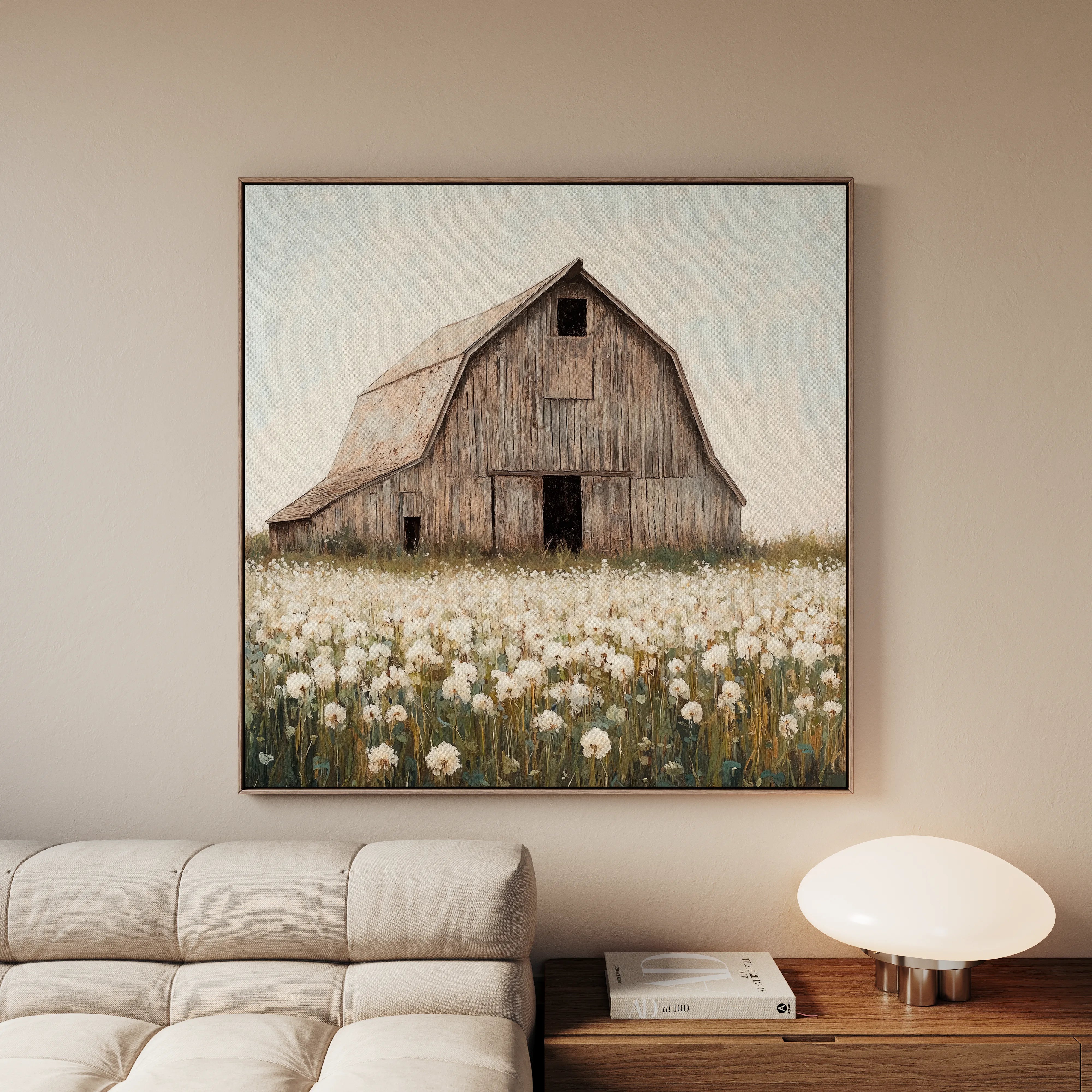 Landscape 397 Canvas Art 60 x 60 cm / Black
