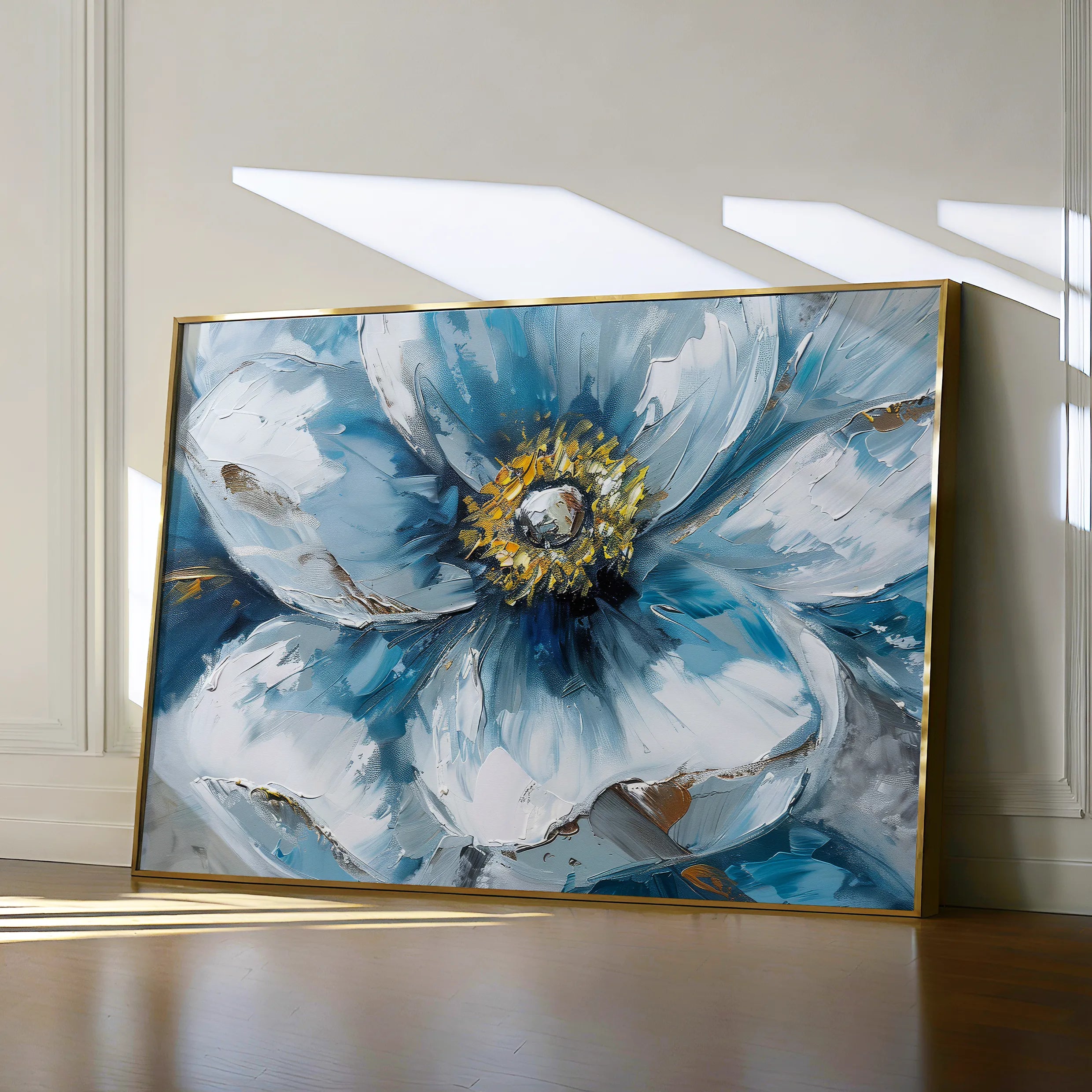 Floral 398 Canvas Art 60 x 40 cm / Black